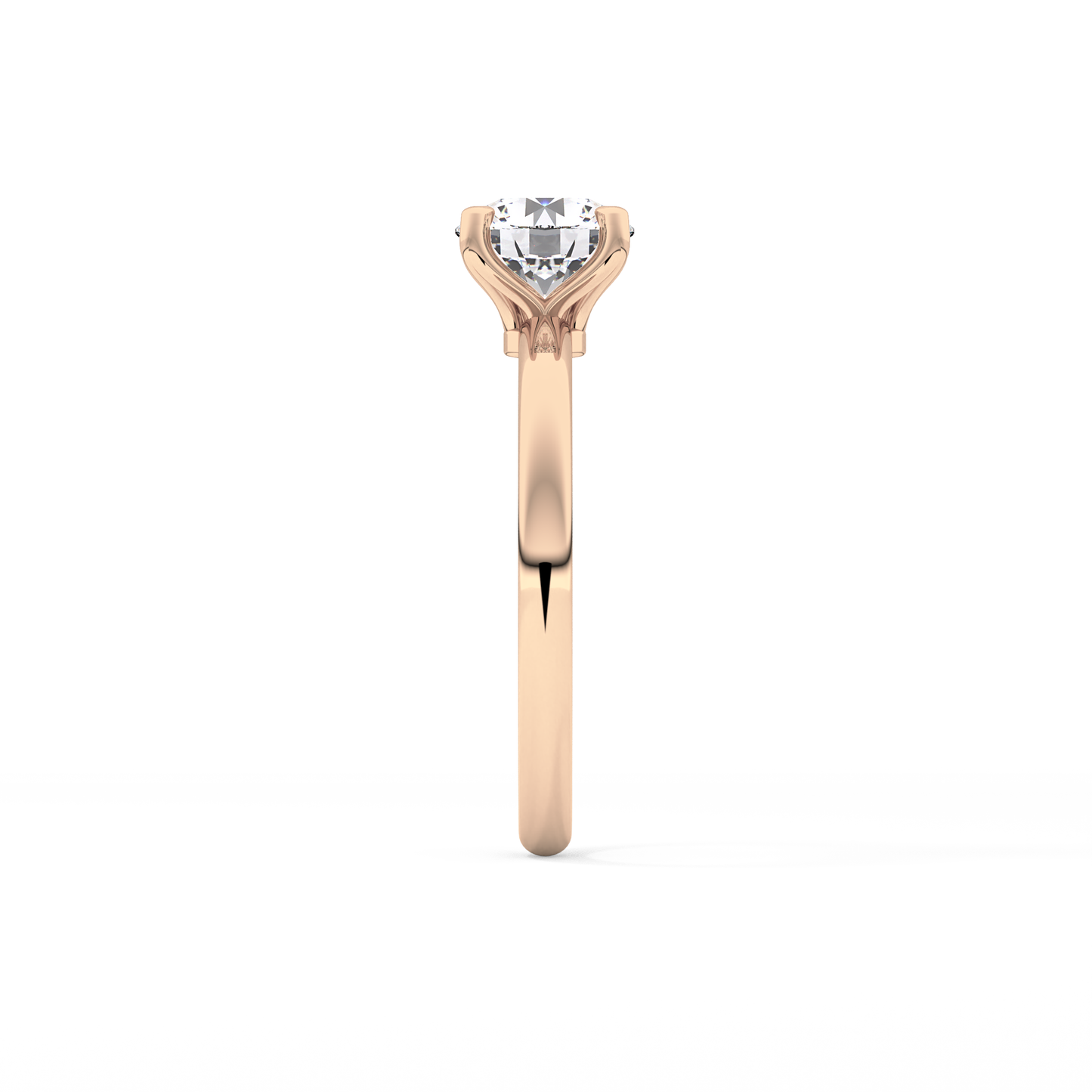 Round Solitaire Lab Grown Diamond Engagement Ring