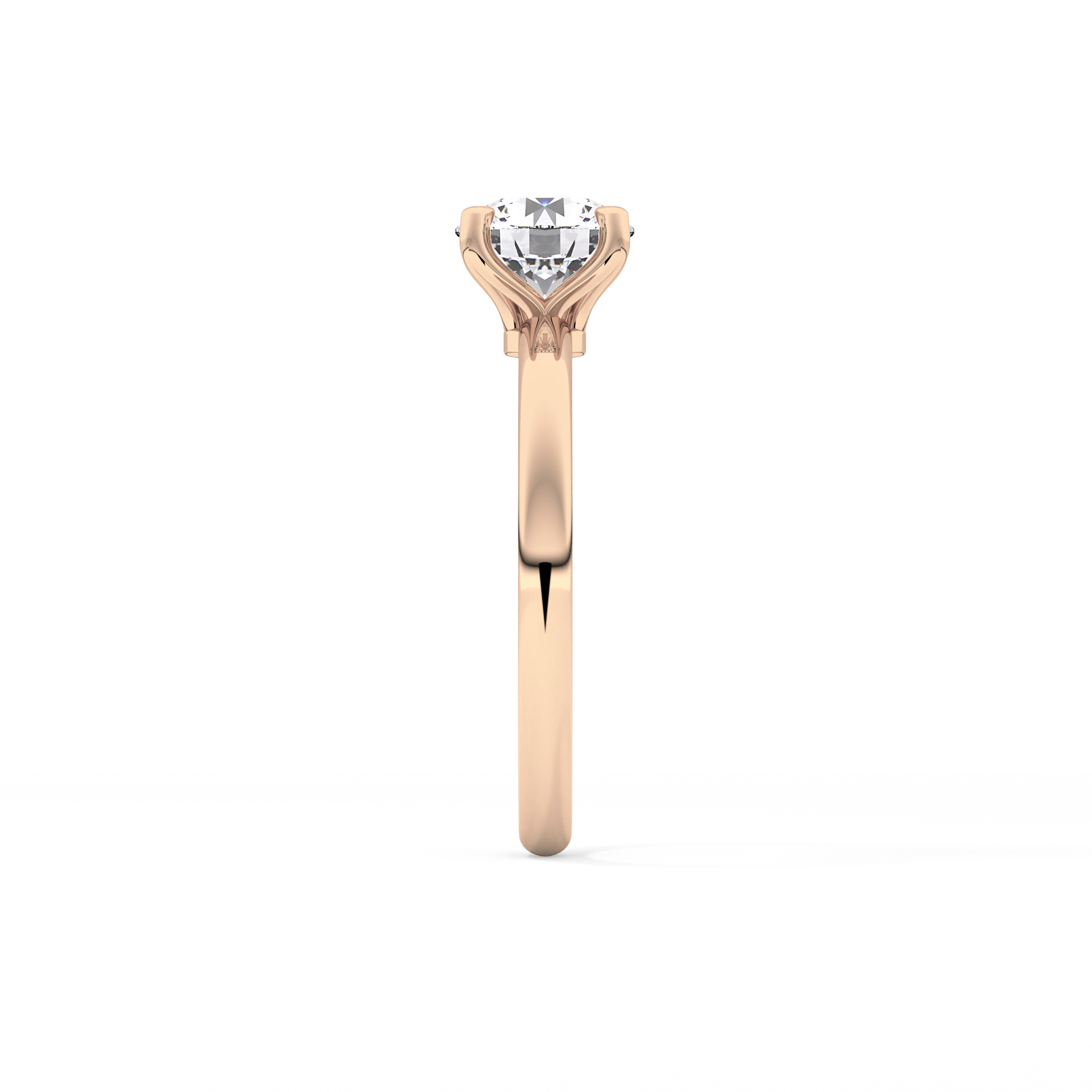 Round Solitaire Lab Grown Diamond Engagement Ring