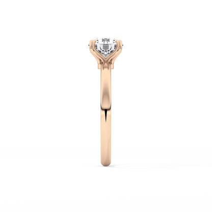 Round Solitaire Lab Grown Diamond Engagement Ring