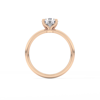 Round Solitaire Lab Grown Diamond Engagement Ring