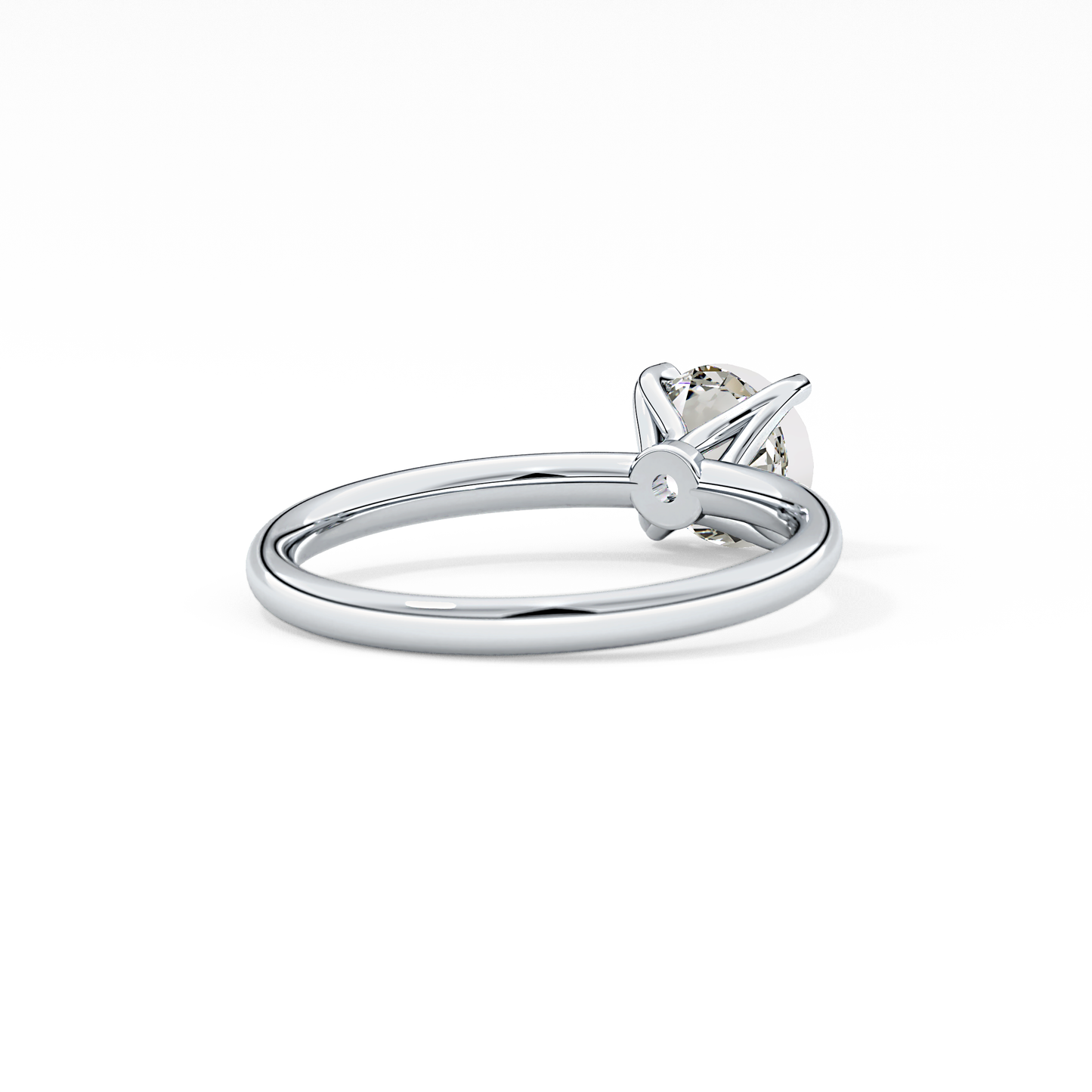 Round Solitaire Lab Grown Diamond Engagement Ring