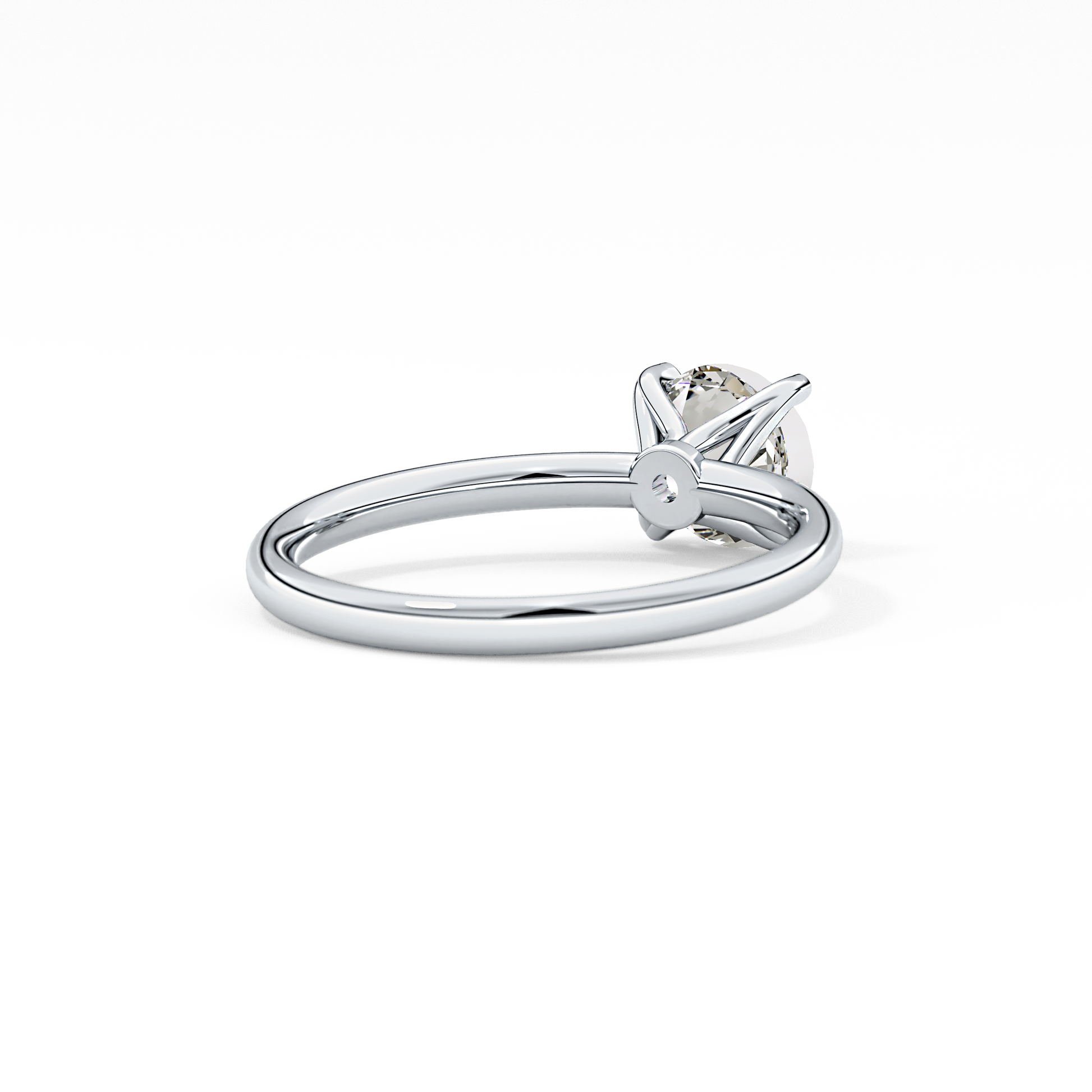 Round Solitaire Lab Grown Diamond Engagement Ring