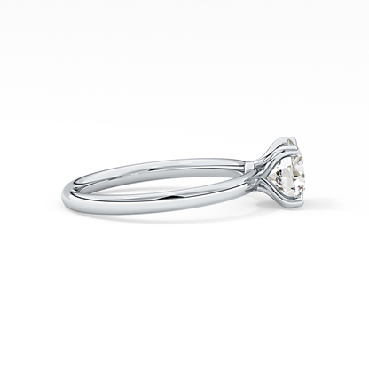 Round Solitaire Lab Grown Diamond Engagement Ring