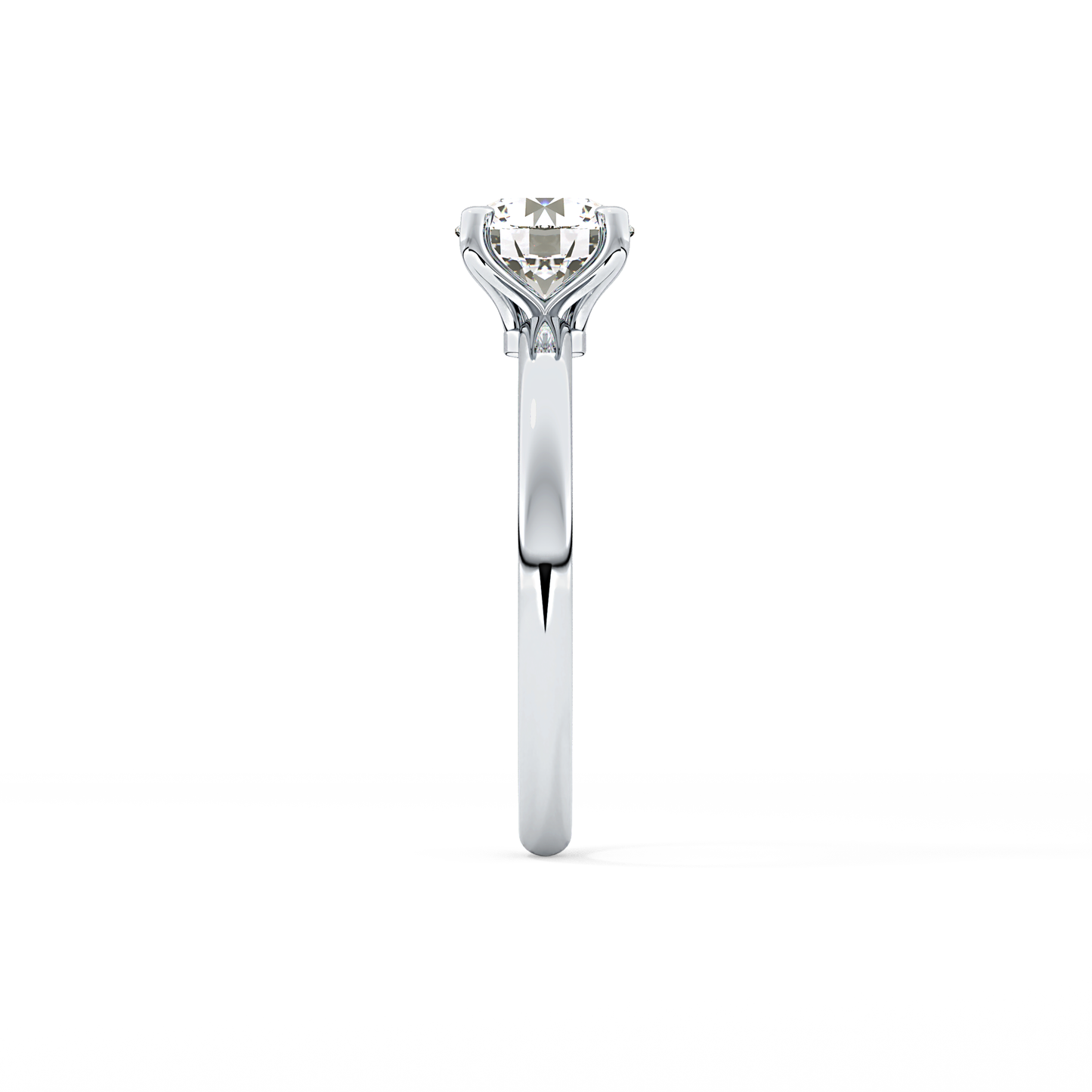 Round Solitaire Lab Grown Diamond Engagement Ring