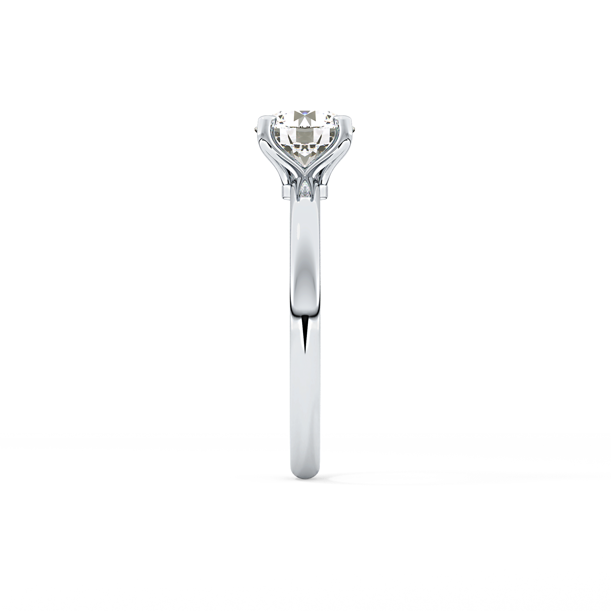 Round Solitaire Lab Grown Diamond Engagement Ring