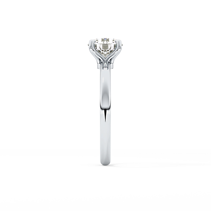 Round Solitaire Lab Grown Diamond Engagement Ring