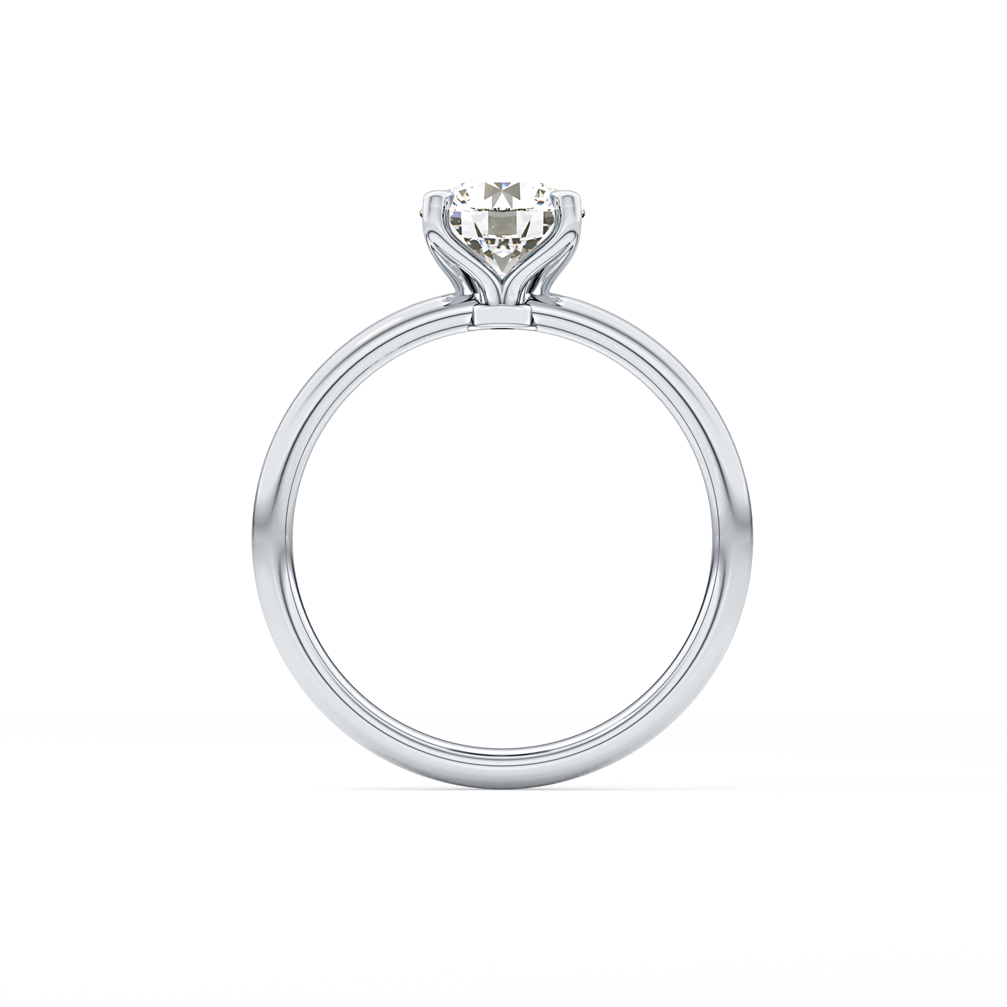 Round Solitaire Lab Grown Diamond Engagement Ring