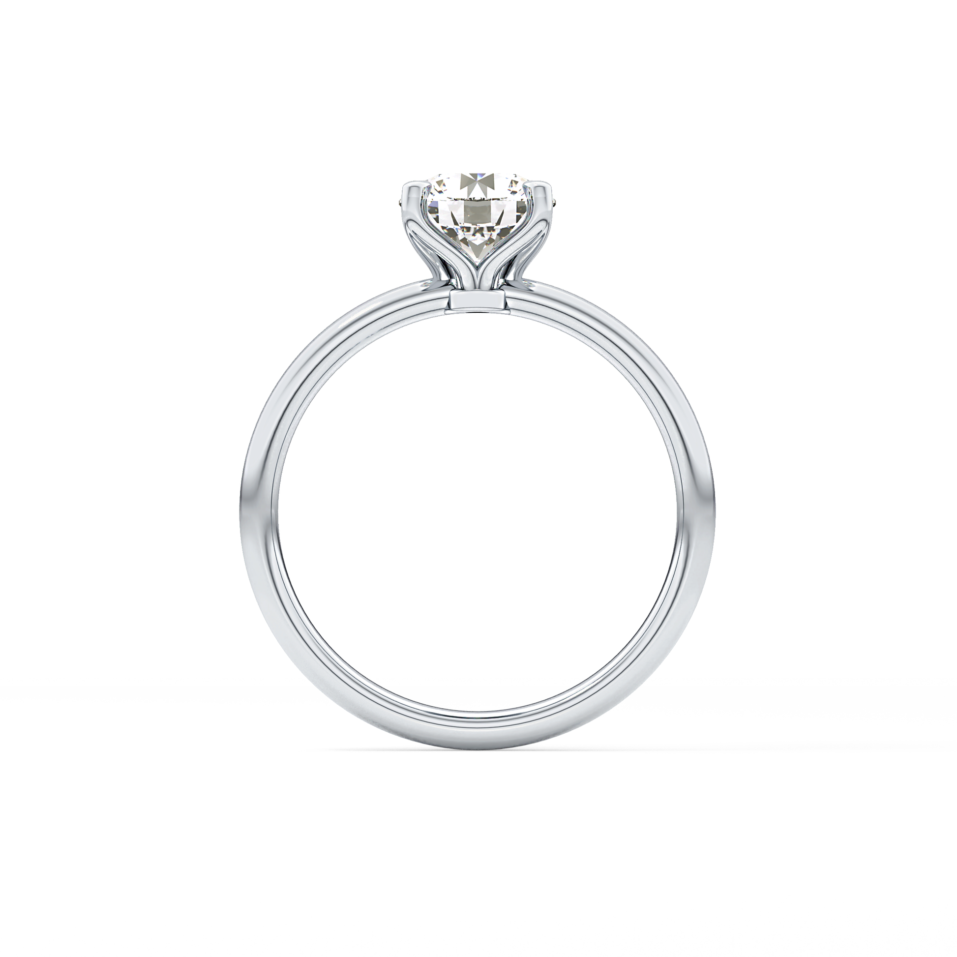 Round Solitaire Lab Grown Diamond Engagement Ring
