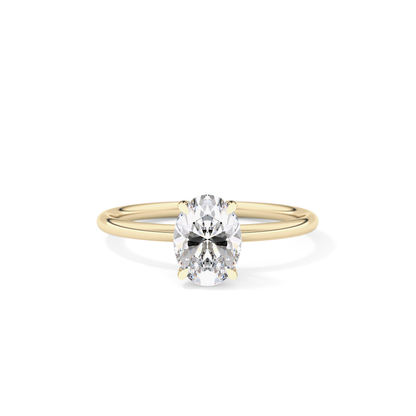 Oval Solitaire Lab Grown Diamond Engagement Ring