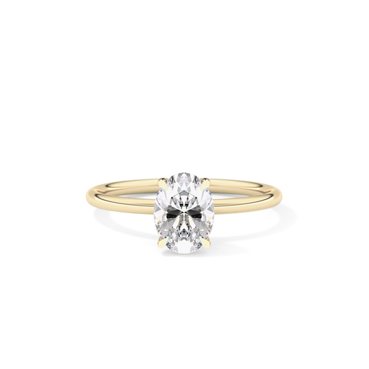 Oval Solitaire Lab Grown Diamond Engagement Ring