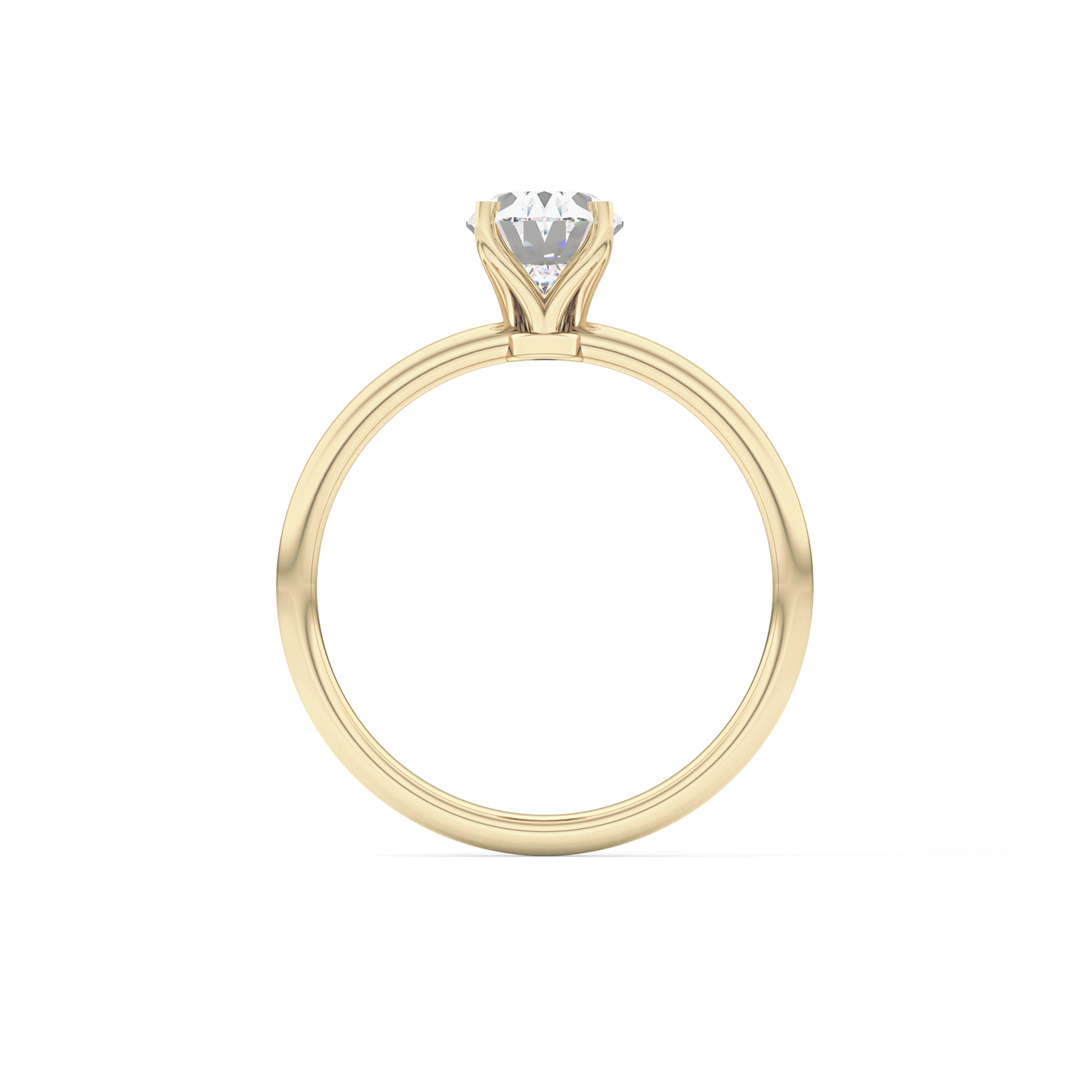 Oval Solitaire Lab Grown Diamond Engagement Ring
