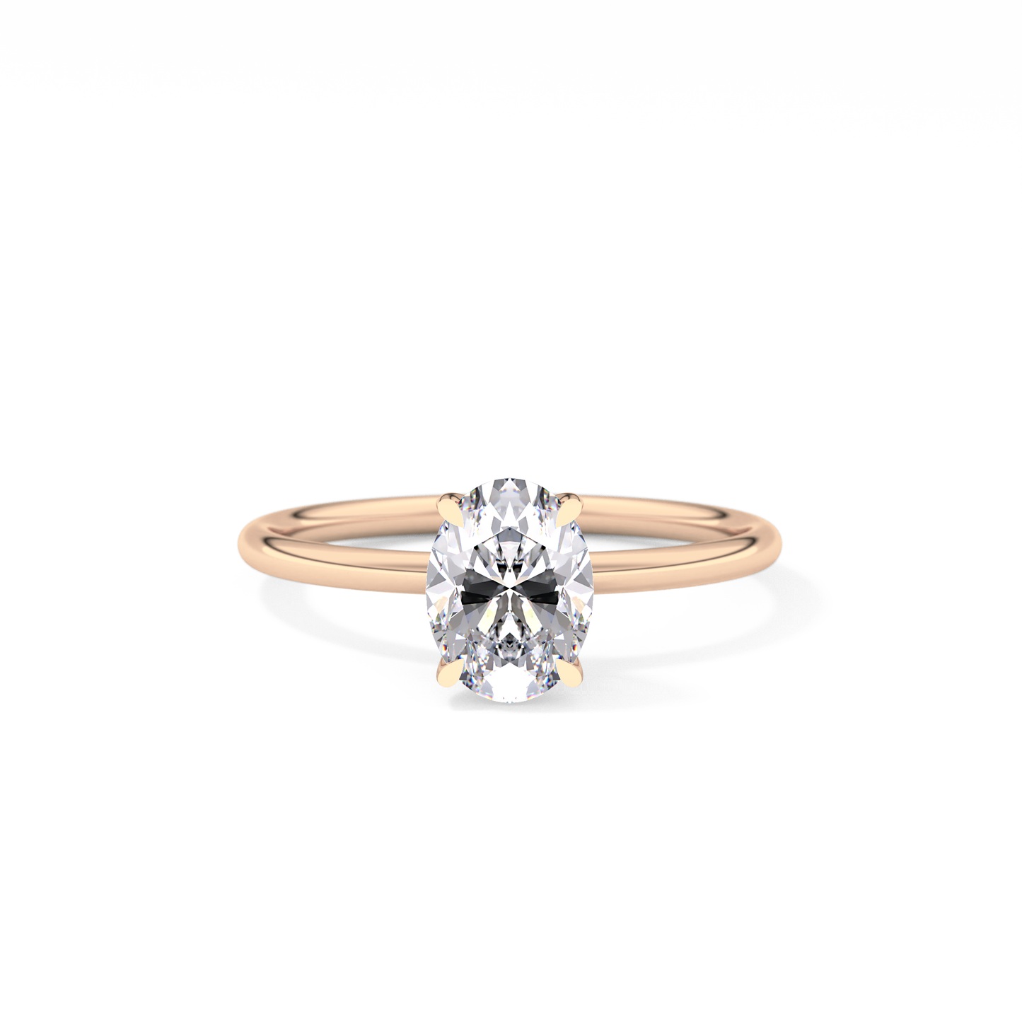 Oval Solitaire Lab Grown Diamond Engagement Ring