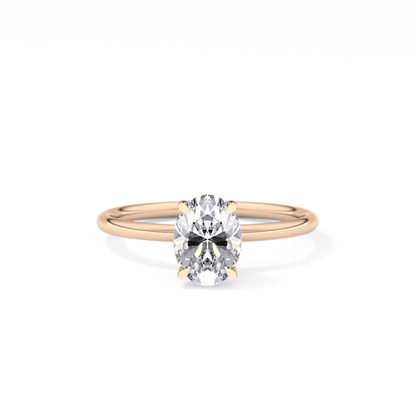 Oval Solitaire Lab Grown Diamond Engagement Ring