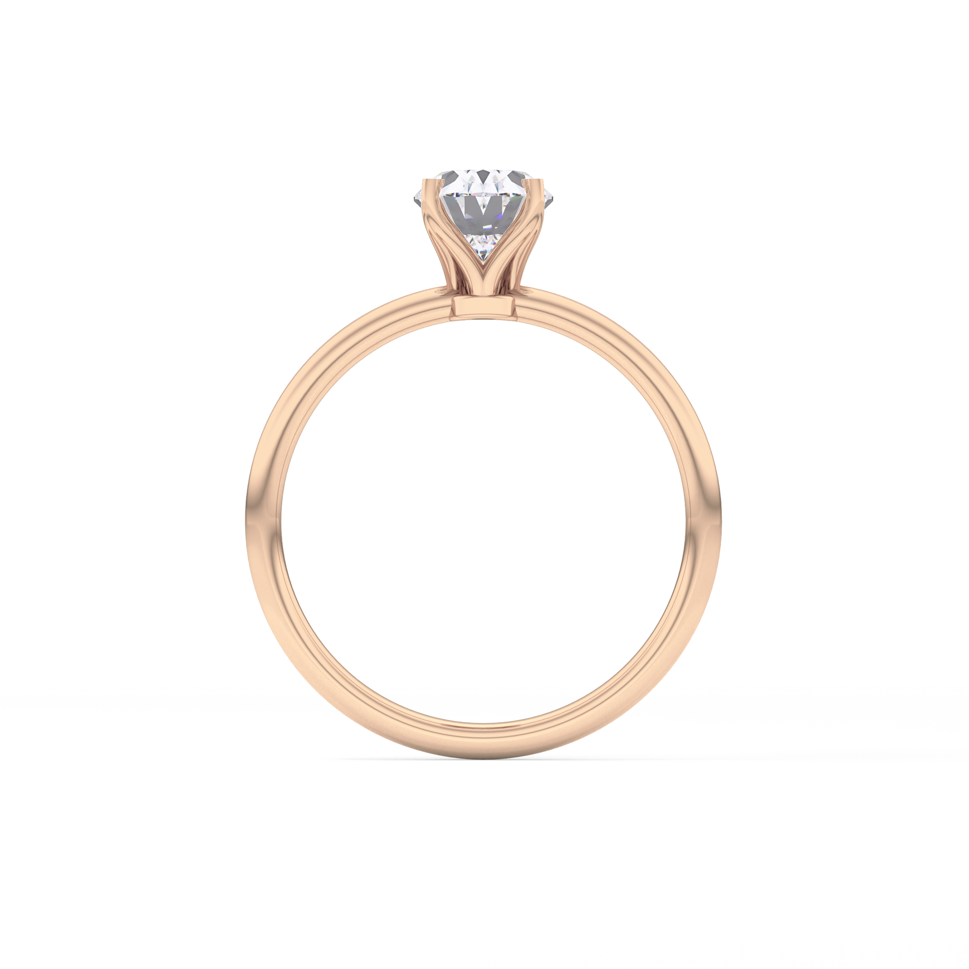 Oval Solitaire Lab Grown Diamond Engagement Ring