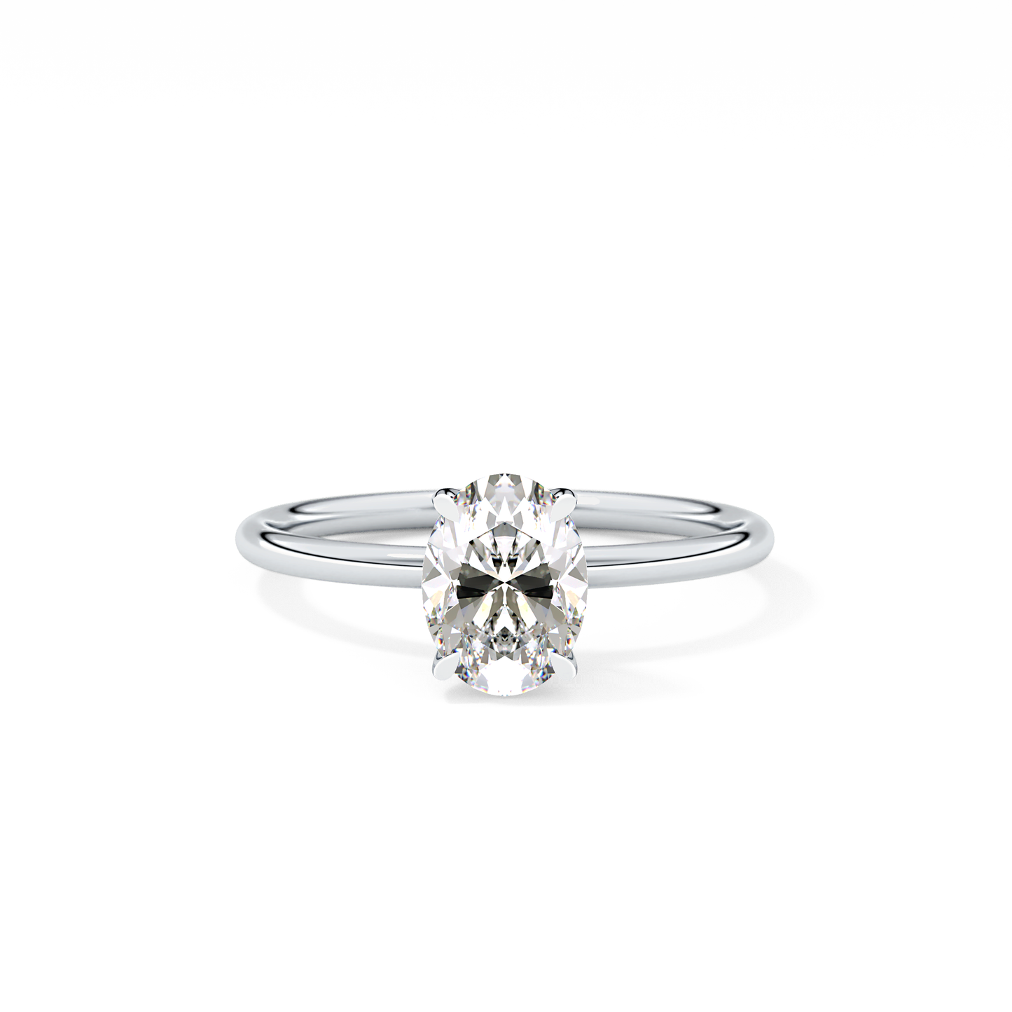 Oval Solitaire Lab Grown Diamond Engagement Ring
