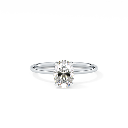 Oval Solitaire Lab Grown Diamond Engagement Ring