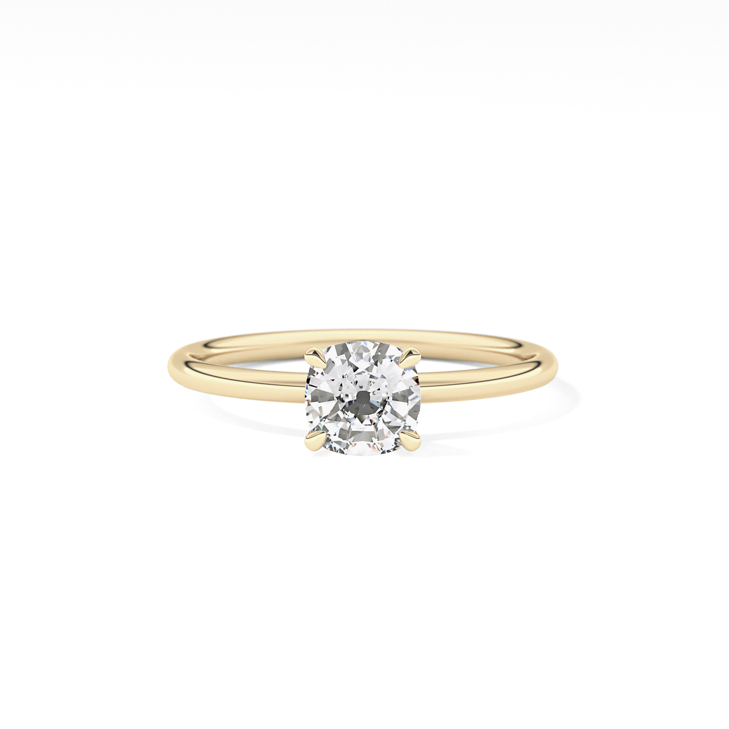 Cushion Solitaire Lab Grown Diamond Engagement Ring