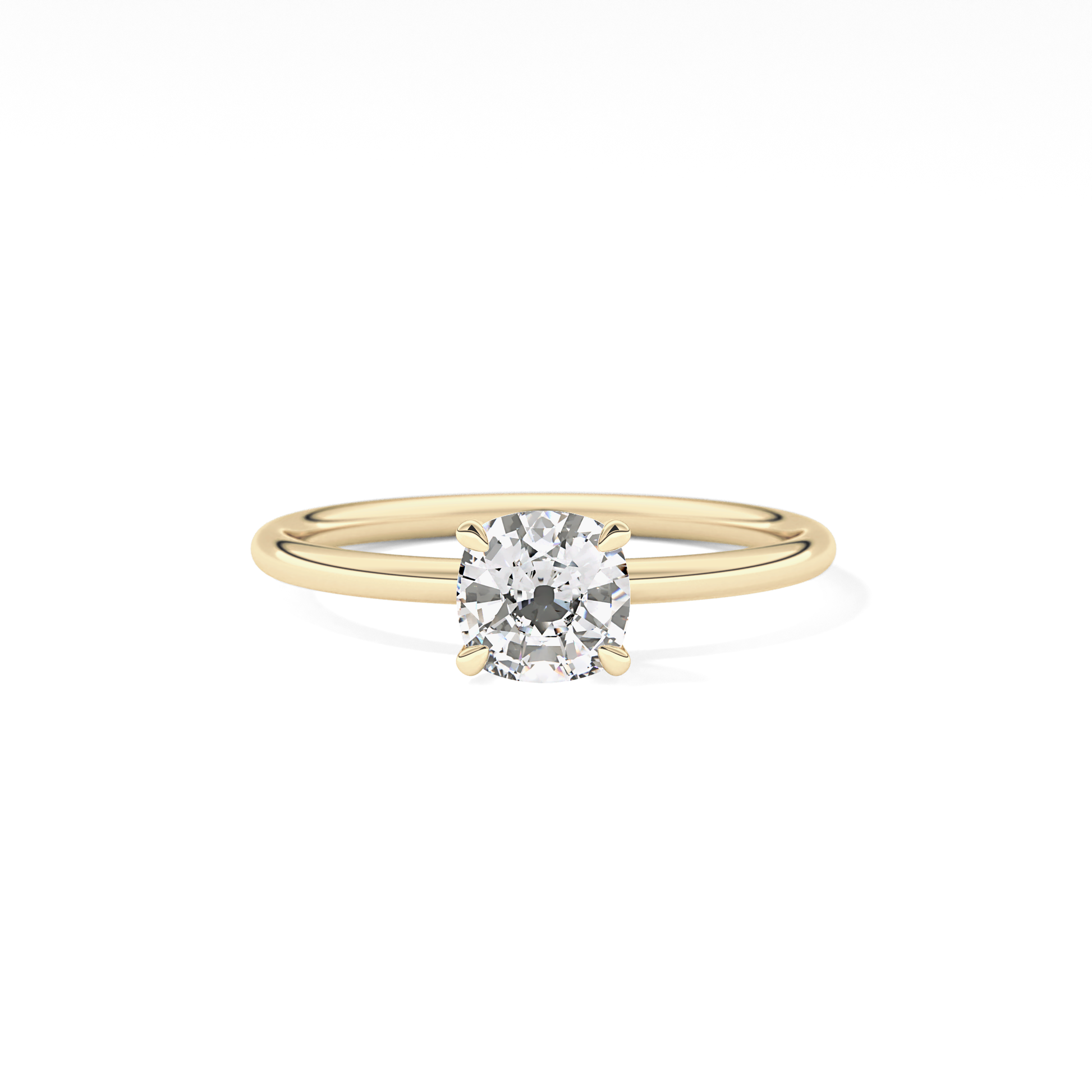 Cushion Solitaire Lab Grown Diamond Engagement Ring