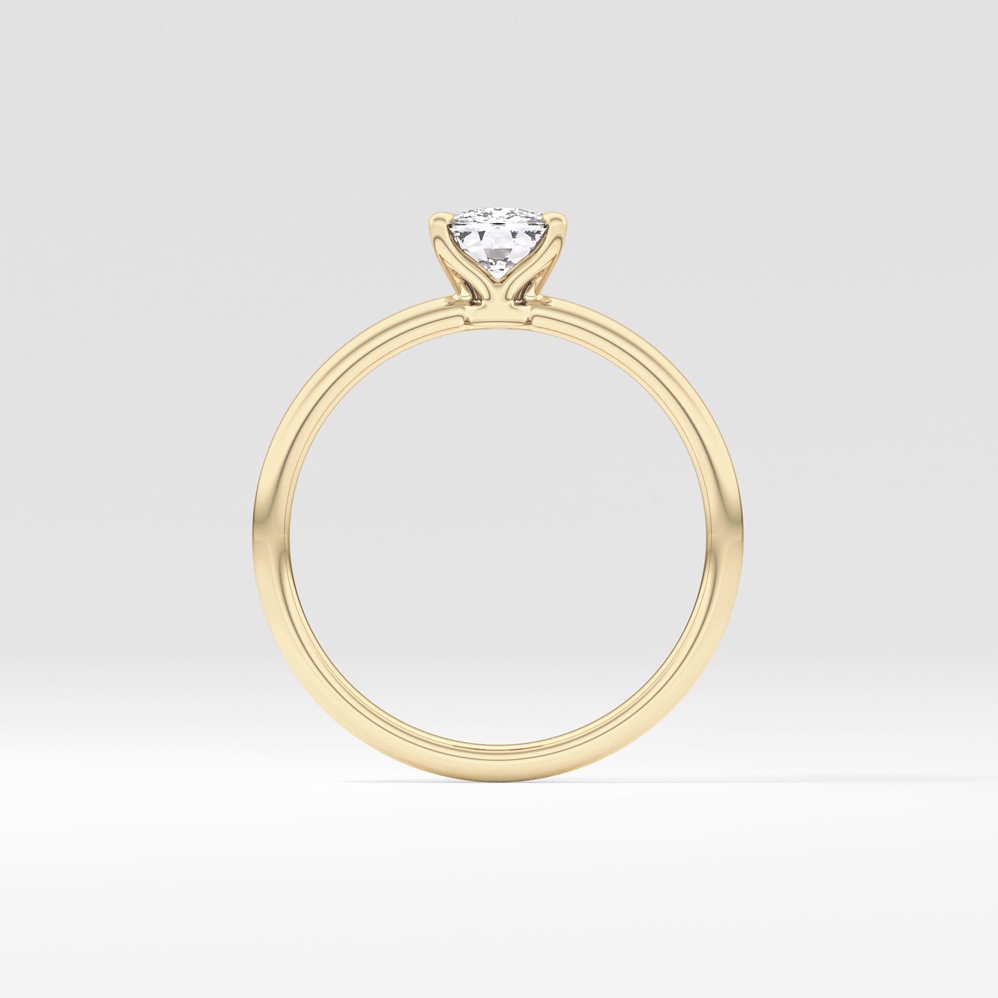 Cushion Solitaire Lab Grown Diamond Engagement Ring