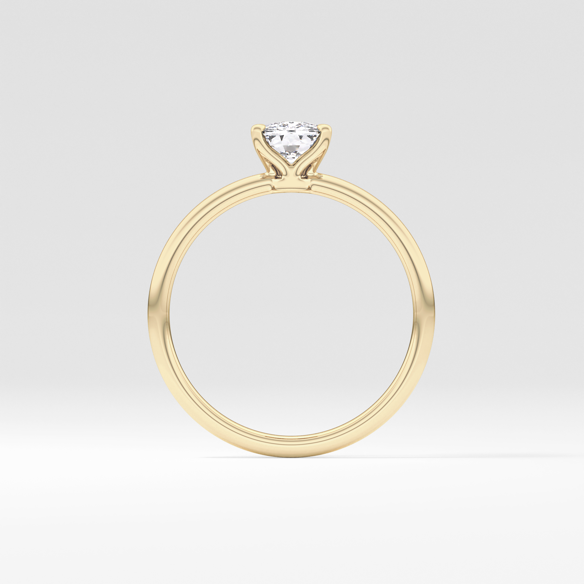Cushion Solitaire Lab Grown Diamond Engagement Ring