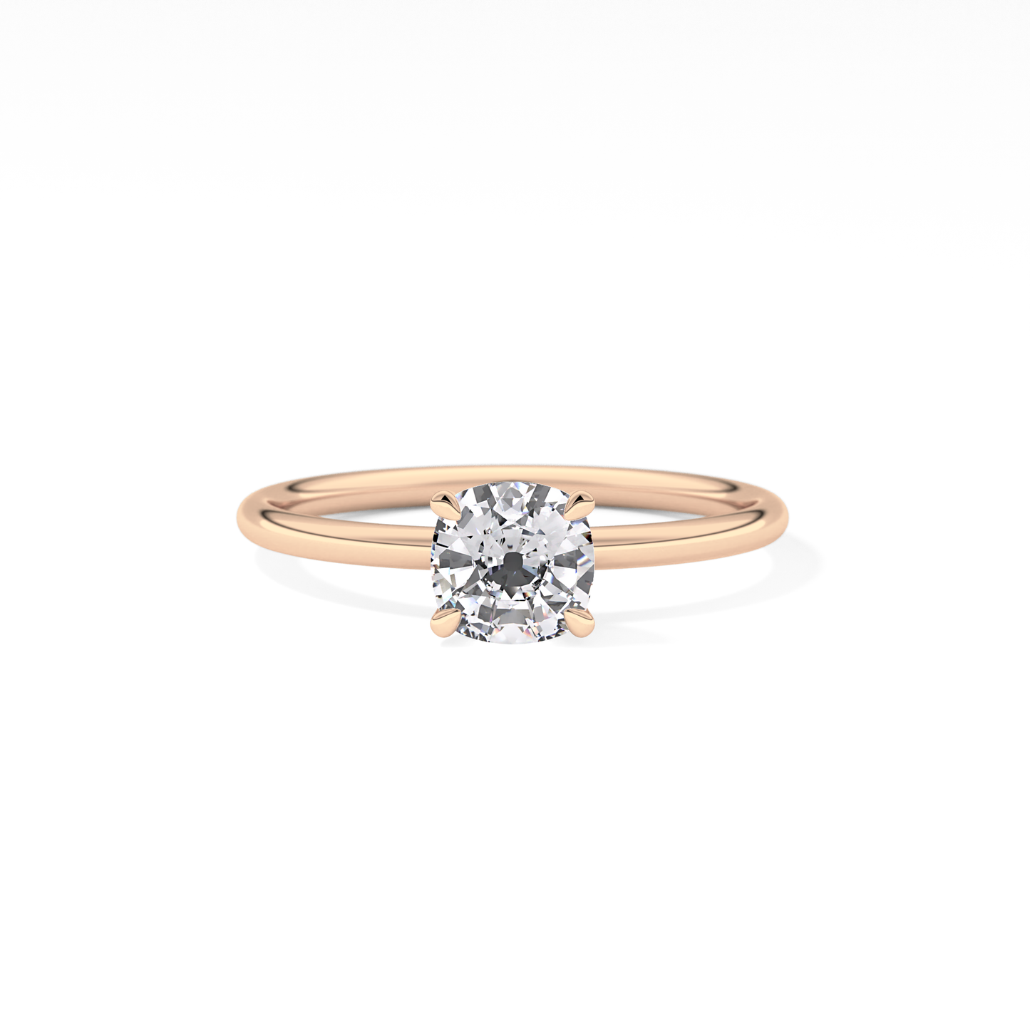 Cushion Solitaire Lab Grown Diamond Engagement Ring
