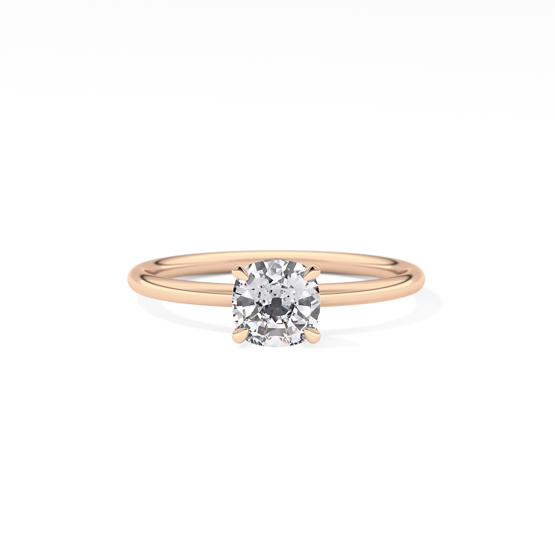 Cushion Solitaire Lab Grown Diamond Engagement Ring