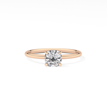 Cushion Solitaire Lab Grown Diamond Engagement Ring