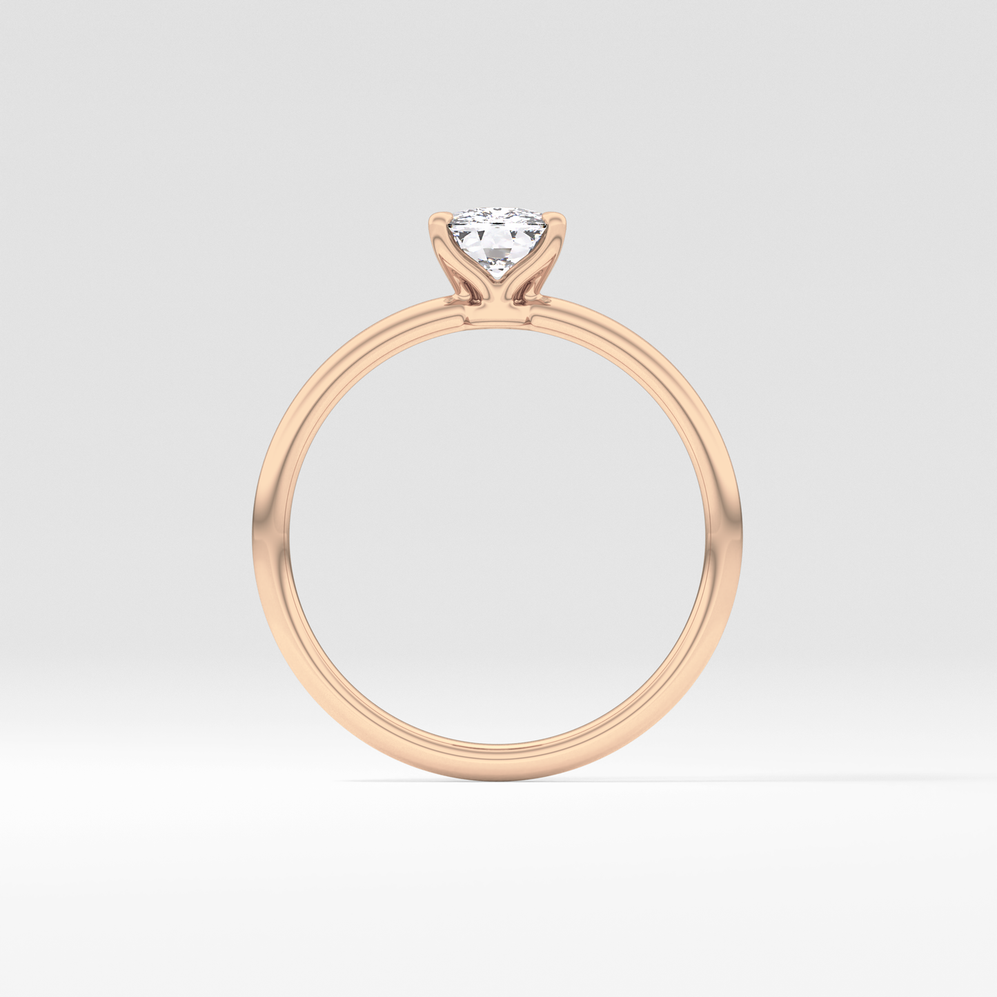 Cushion Solitaire Lab Grown Diamond Engagement Ring