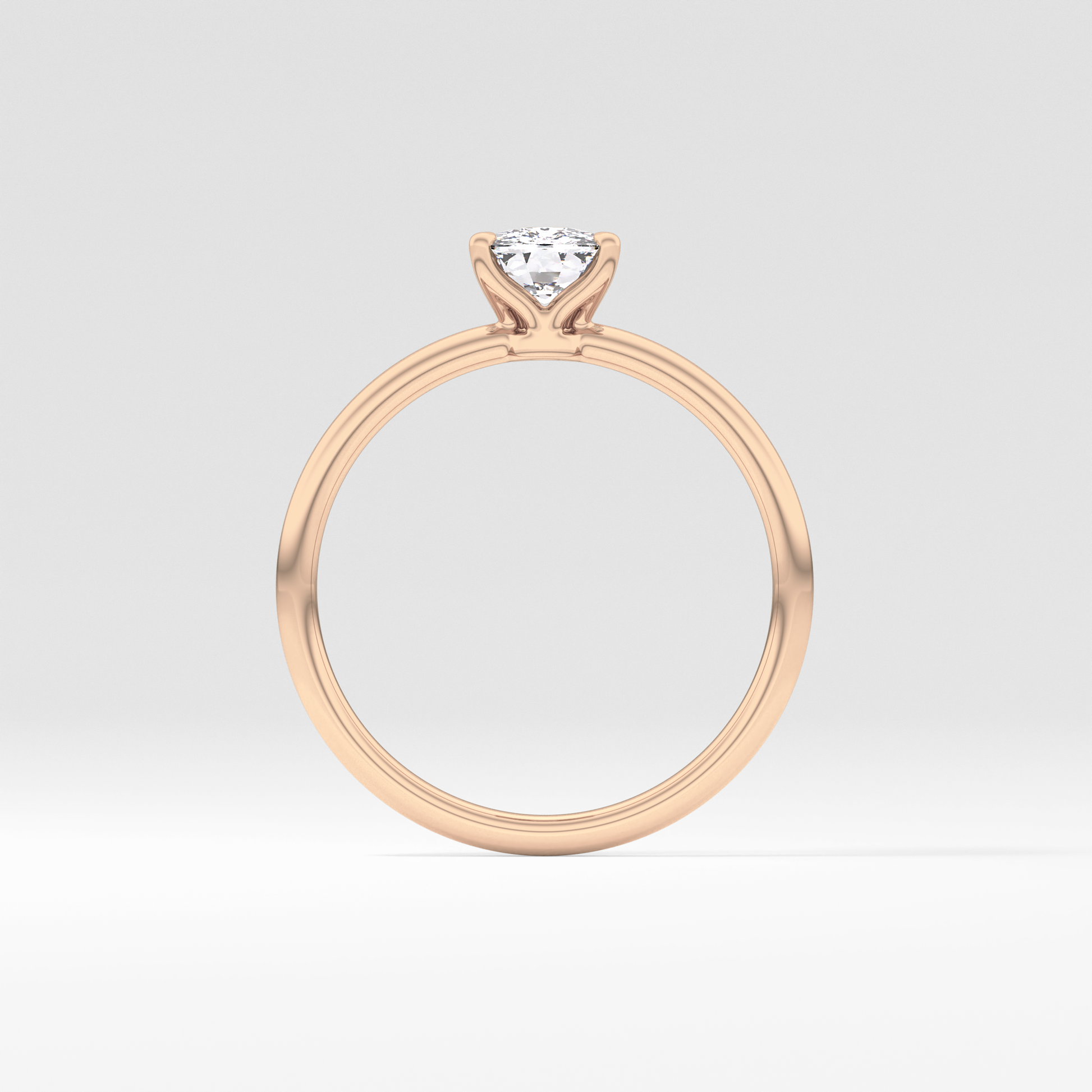 Cushion Solitaire Lab Grown Diamond Engagement Ring
