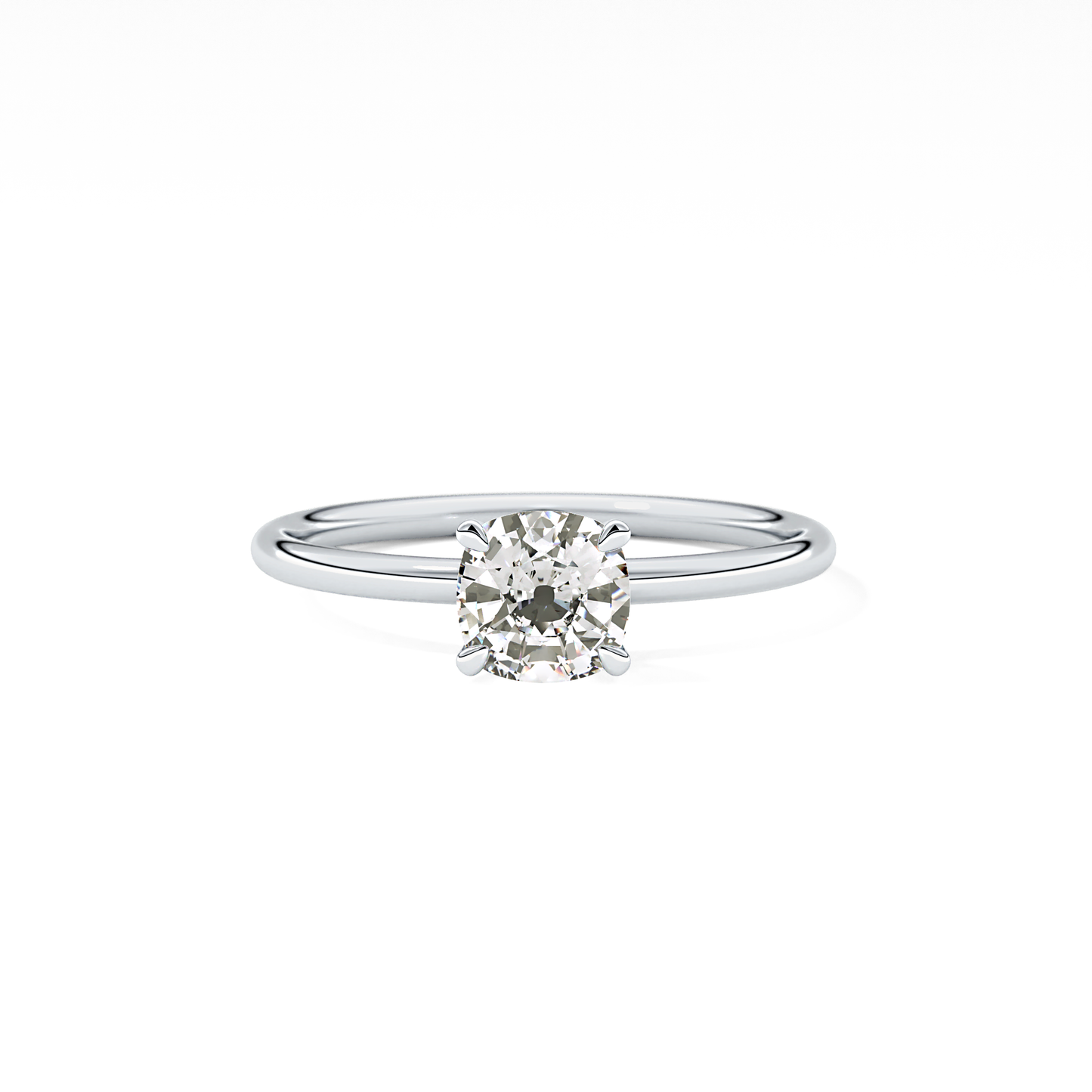 Cushion Solitaire Lab Grown Diamond Engagement Ring