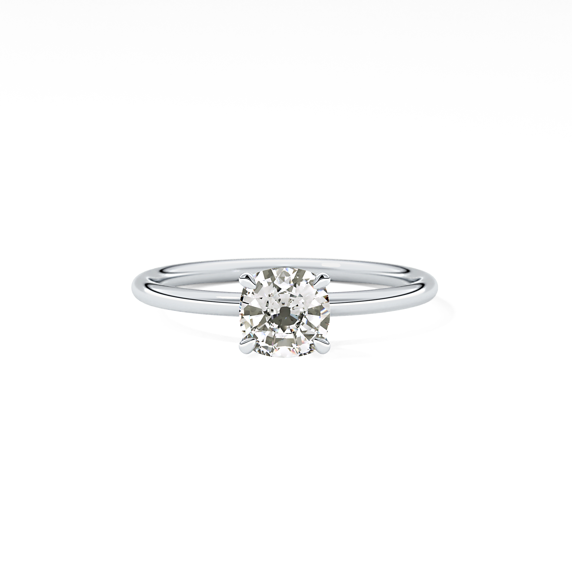 Cushion Solitaire Lab Grown Diamond Engagement Ring