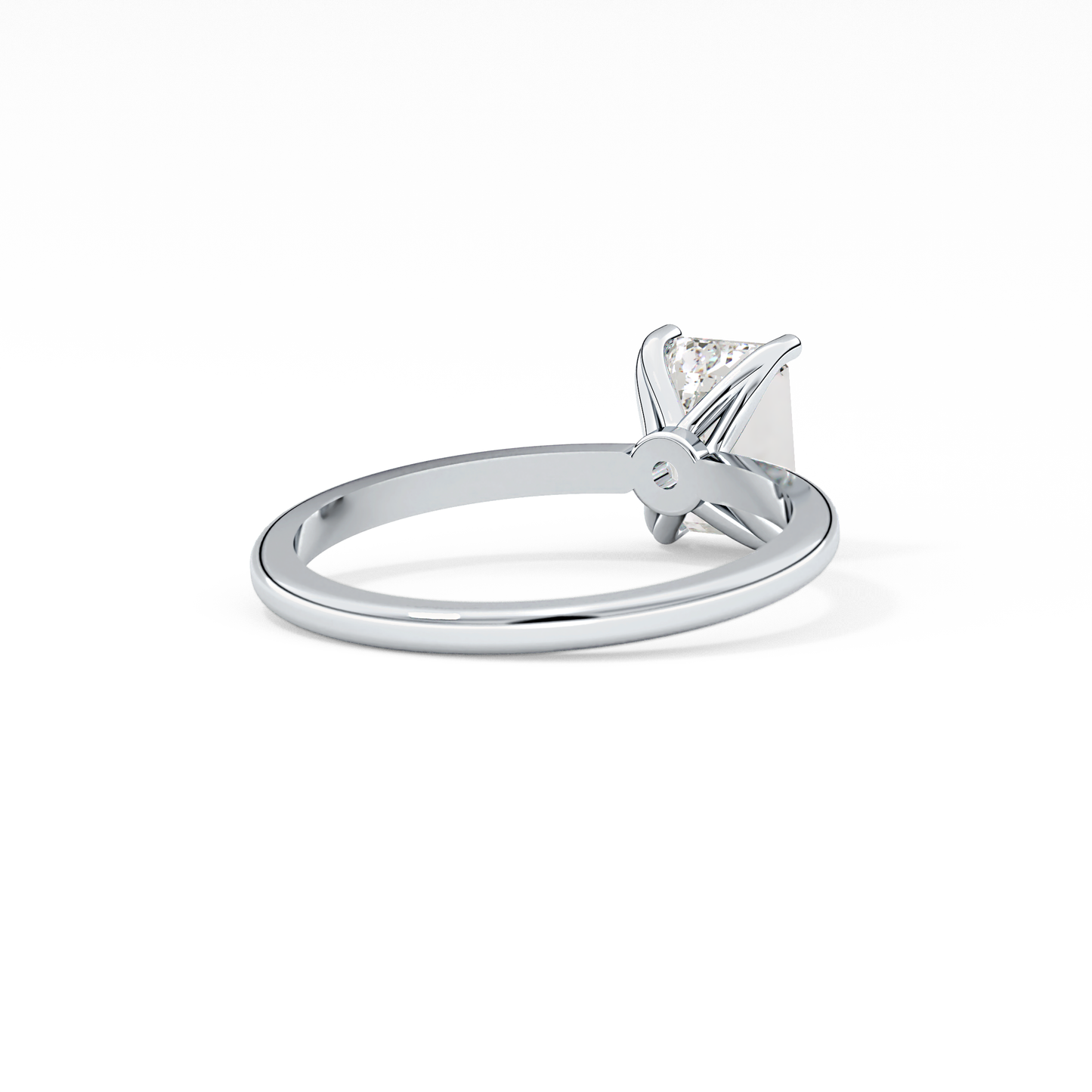 Emerald Solitaire Lab Grown Diamond Engagement Ring