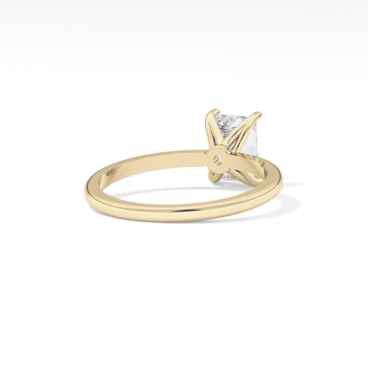 Radiant Solitaire Lab Grown Diamond Engagement Ring