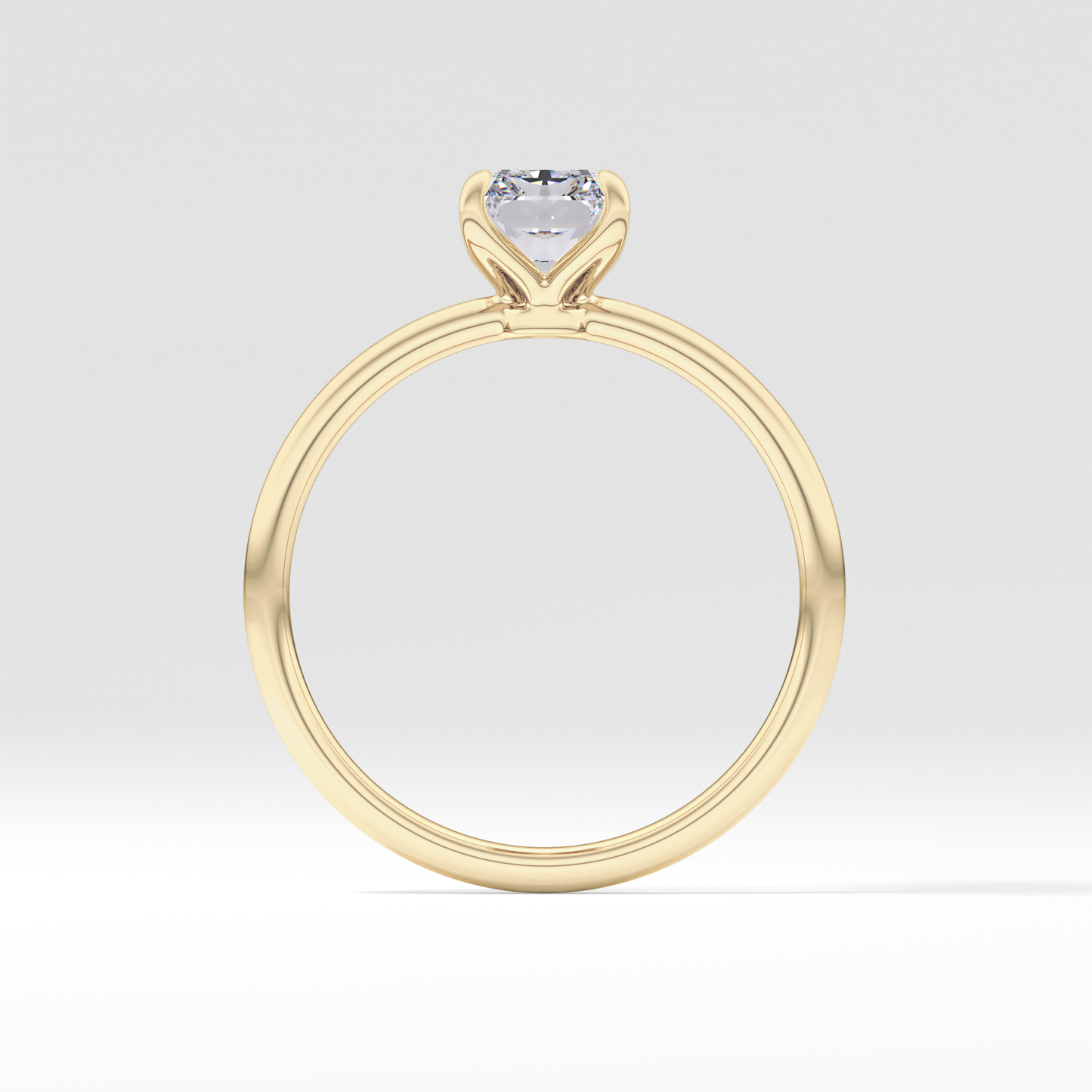 Radiant Solitaire Lab Grown Diamond Engagement Ring