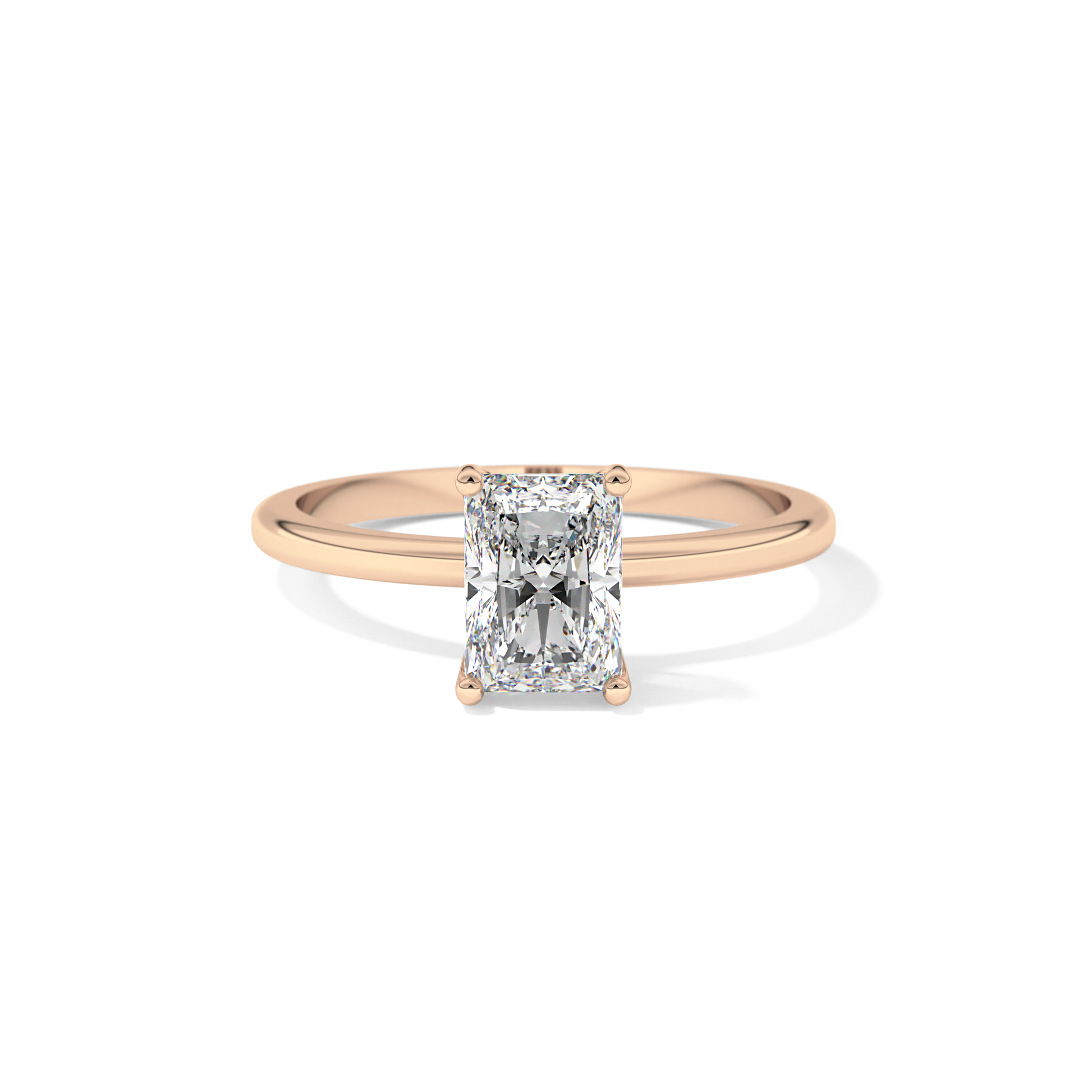 Radiant Solitaire Lab Grown Diamond Engagement Ring