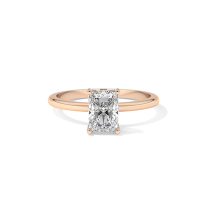 Radiant Solitaire Lab Grown Diamond Engagement Ring