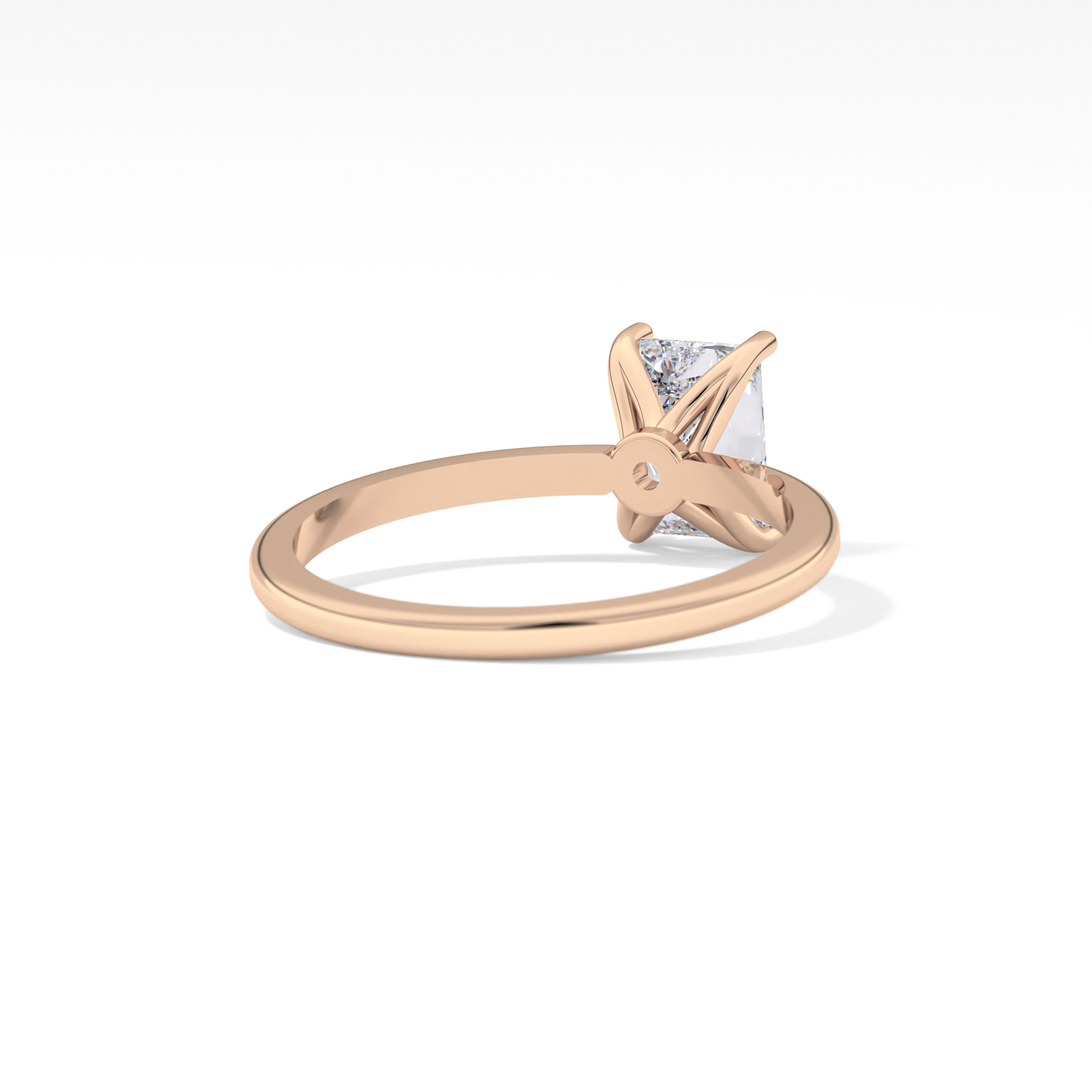 Radiant Solitaire Lab Grown Diamond Engagement Ring
