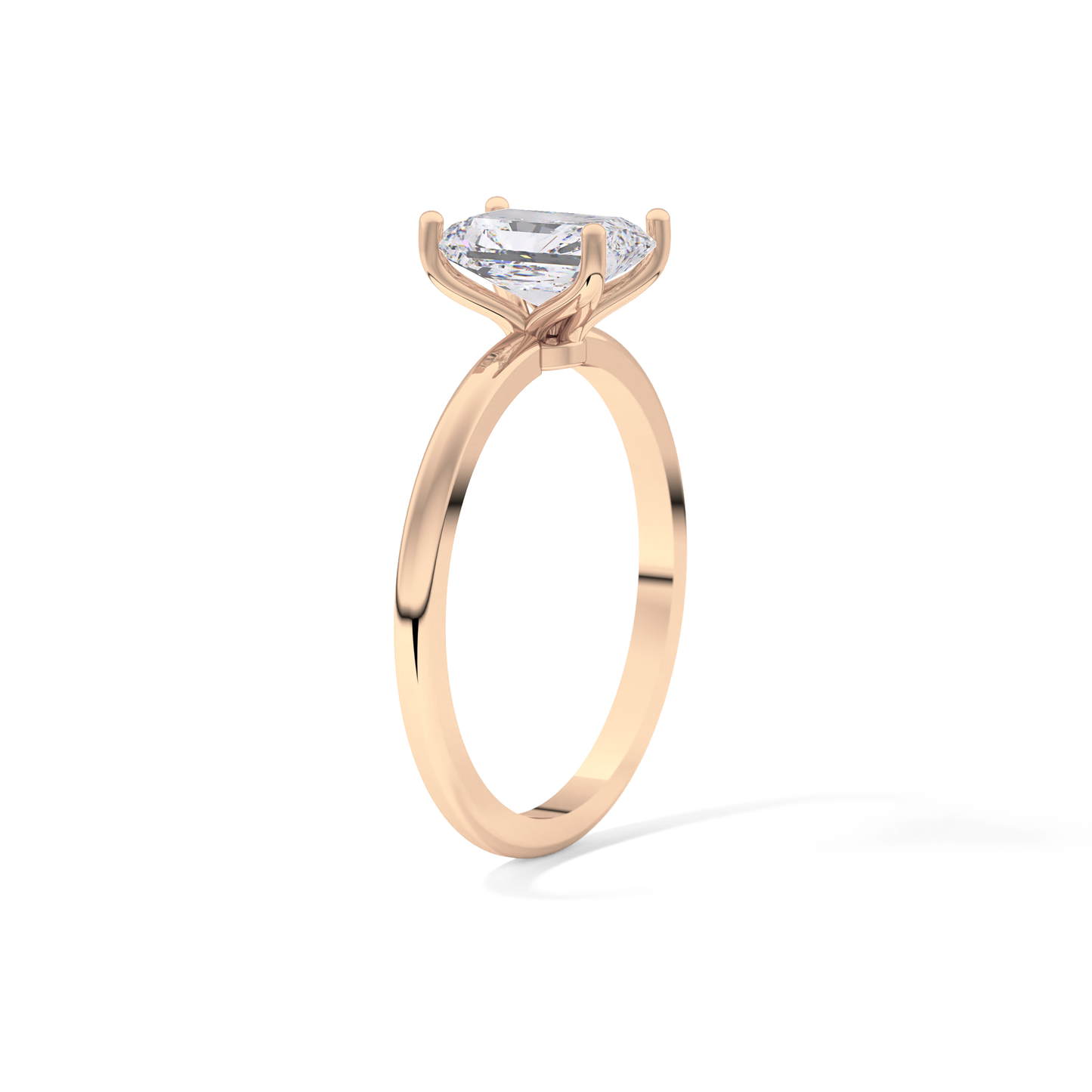 Radiant Solitaire Lab Grown Diamond Engagement Ring