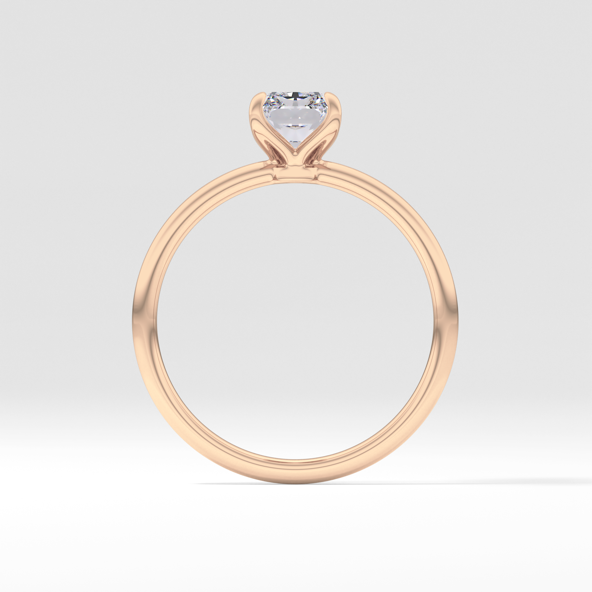 Radiant Solitaire Lab Grown Diamond Engagement Ring