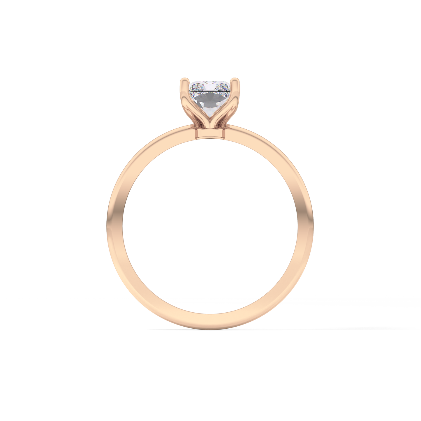 Radiant Solitaire Lab Grown Diamond Engagement Ring