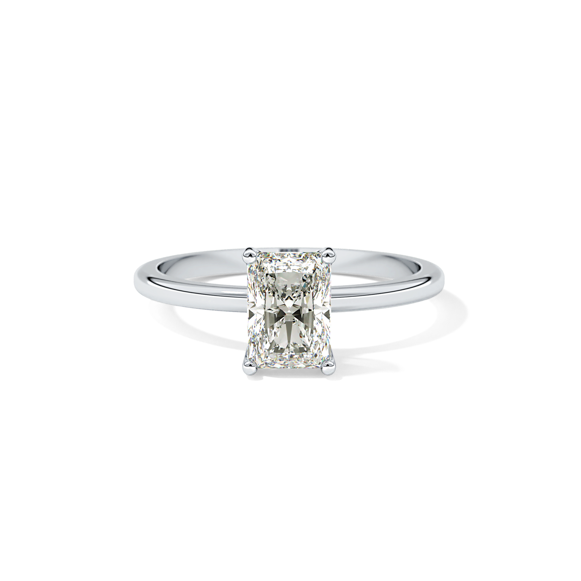 Radiant Solitaire Lab Grown Diamond Engagement Ring