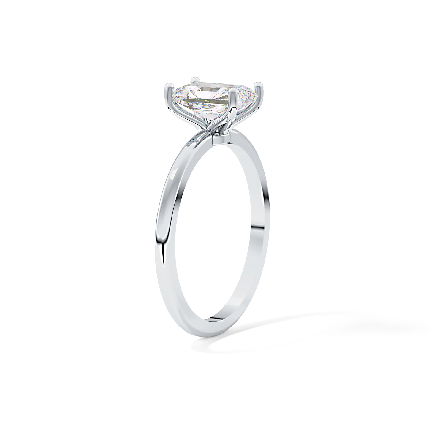 Radiant Solitaire Lab Grown Diamond Engagement Ring
