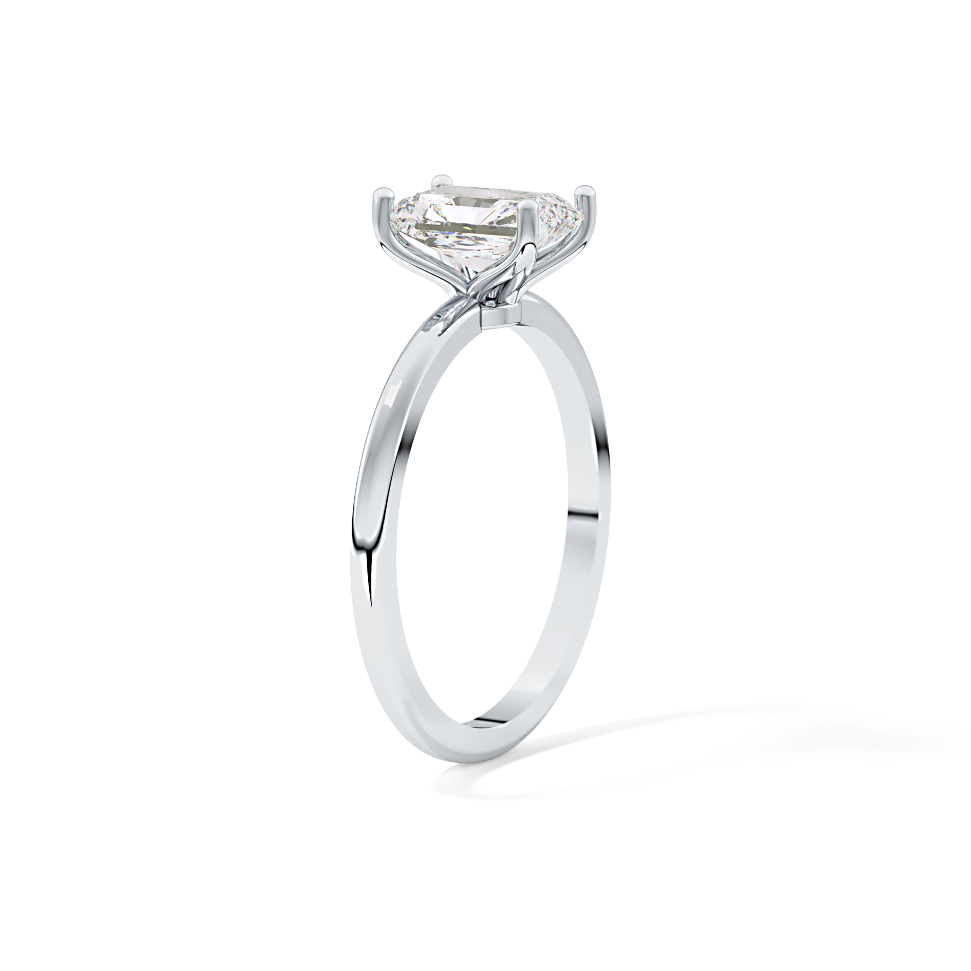 Radiant Solitaire Lab Grown Diamond Engagement Ring