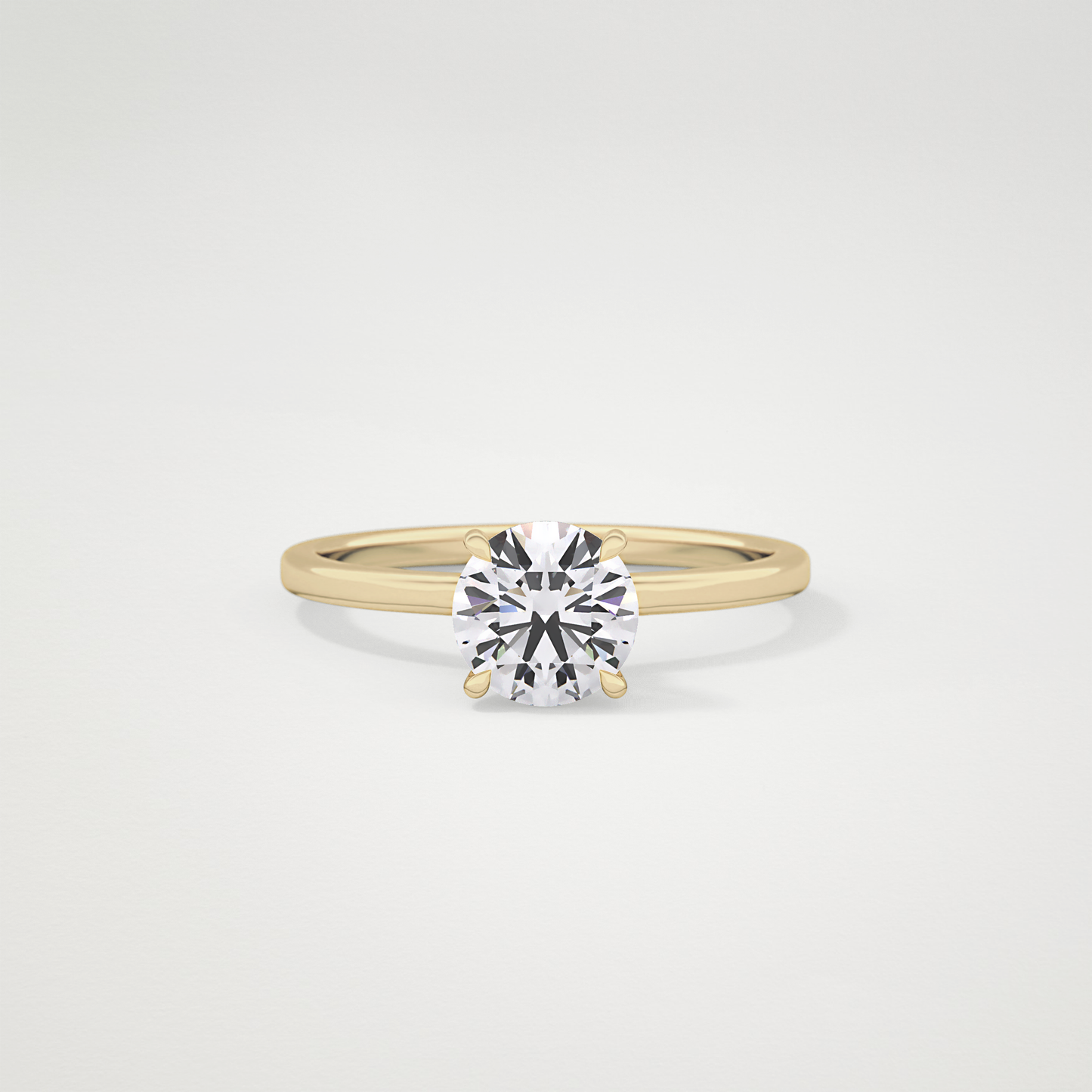 Round Hidden Halo Lab Grown Diamond Engagement Ring