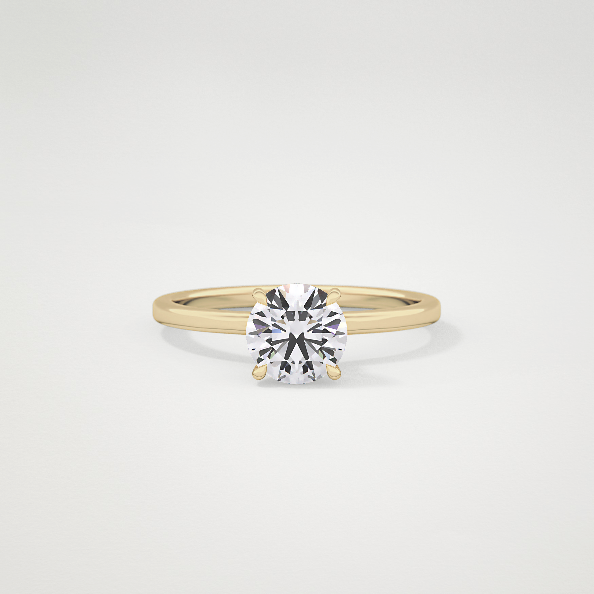 Round Hidden Halo Lab Grown Diamond Engagement Ring