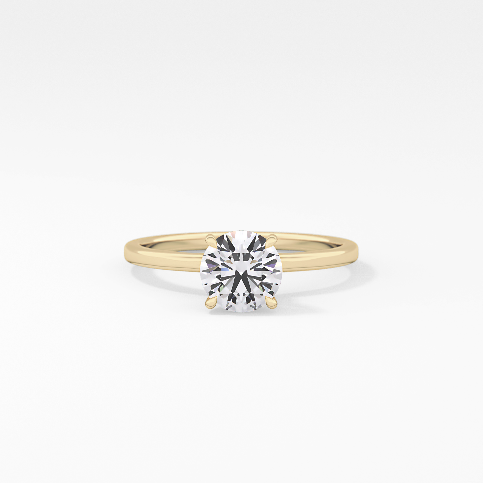 Round Hidden Halo Lab Grown Diamond Engagement Ring
