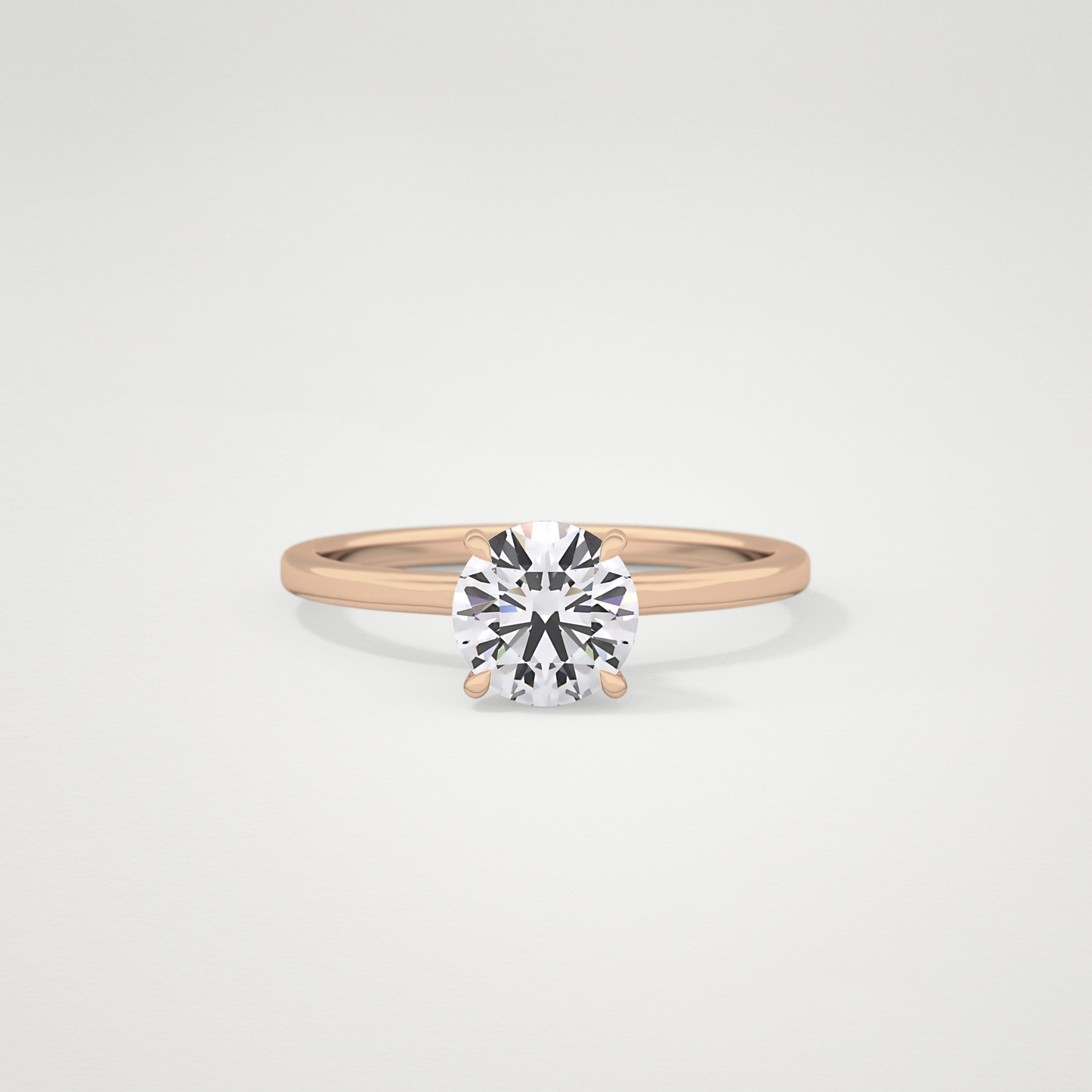 Round Hidden Halo Lab Grown Diamond Engagement Ring