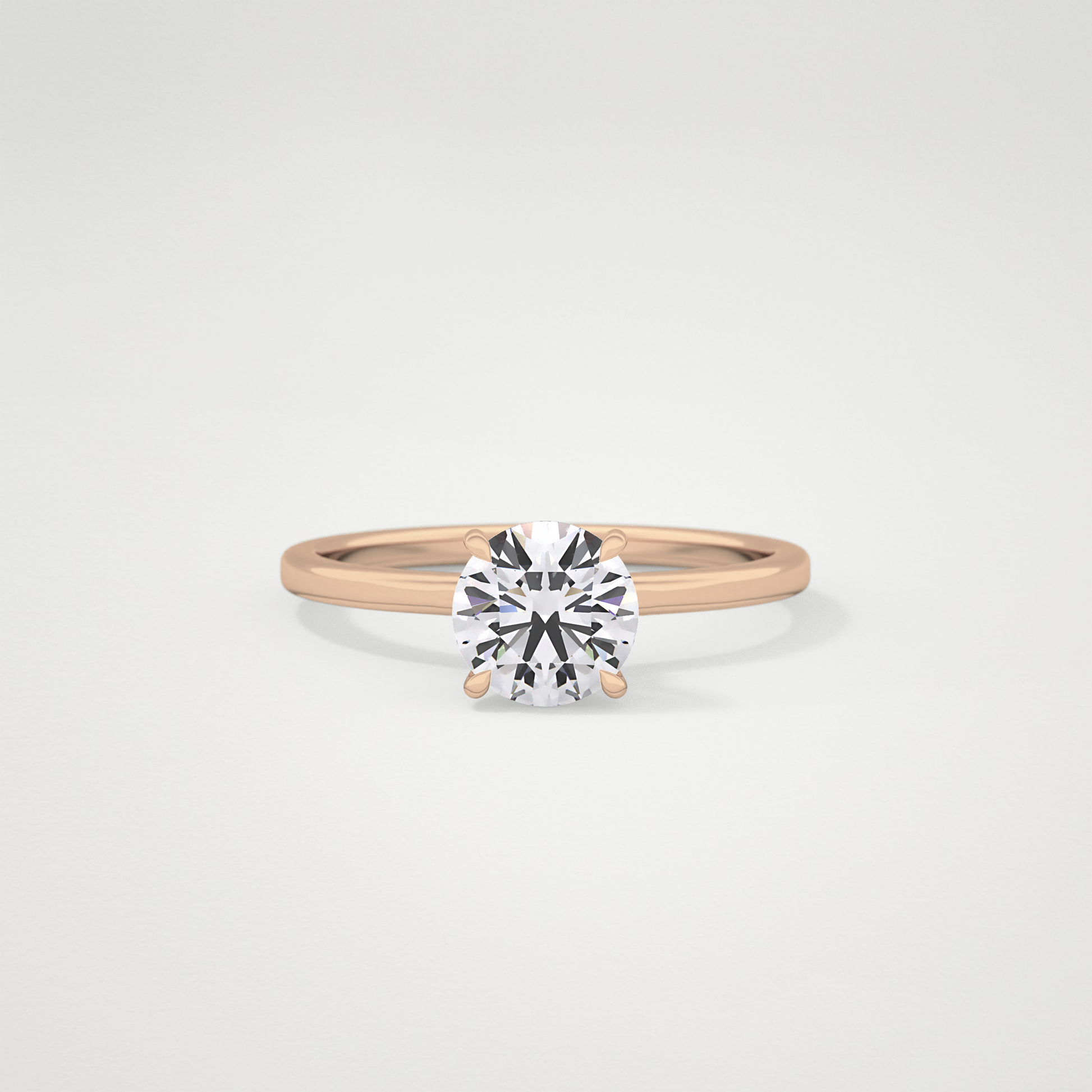 Round Hidden Halo Lab Grown Diamond Engagement Ring