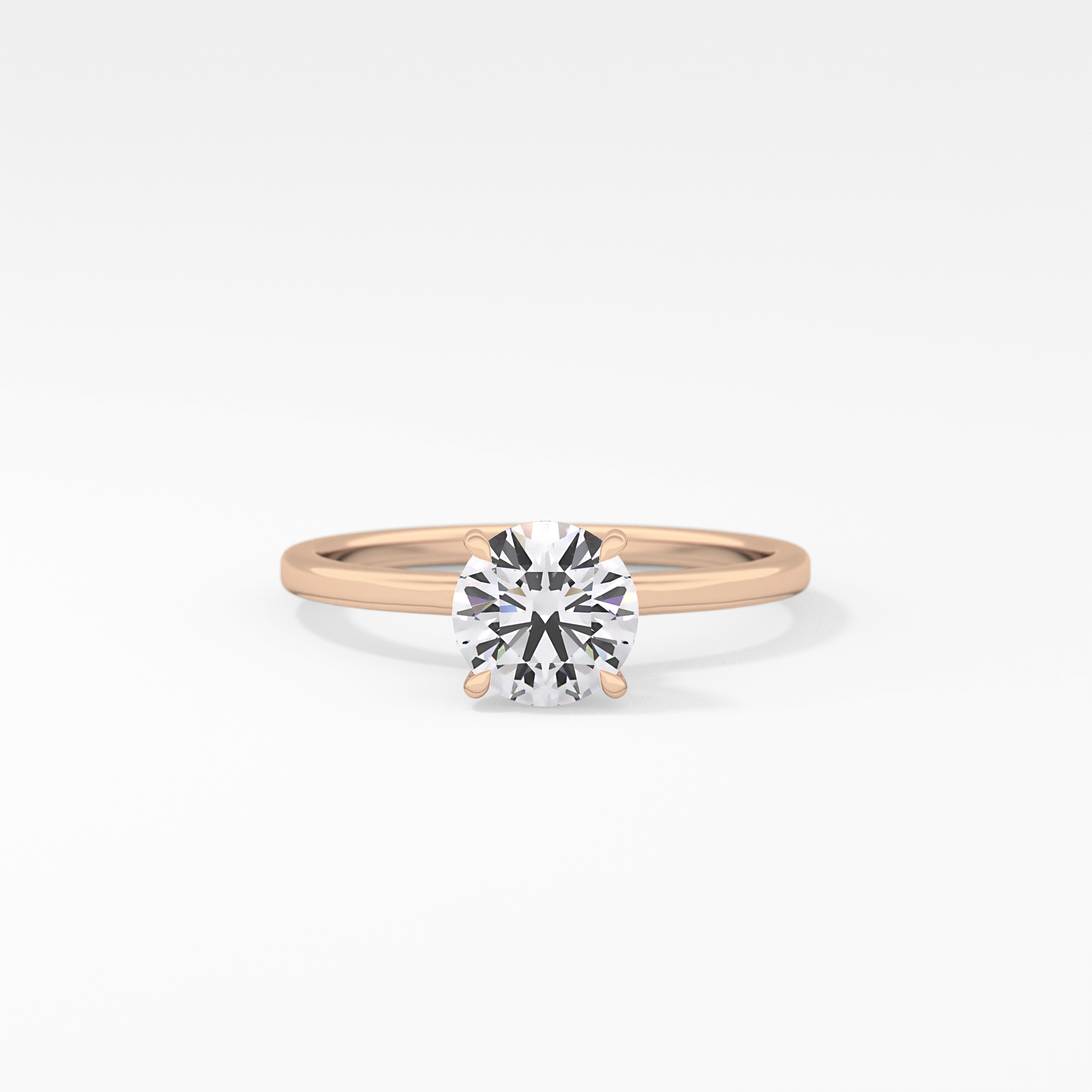 Round Hidden Halo Lab Grown Diamond Engagement Ring