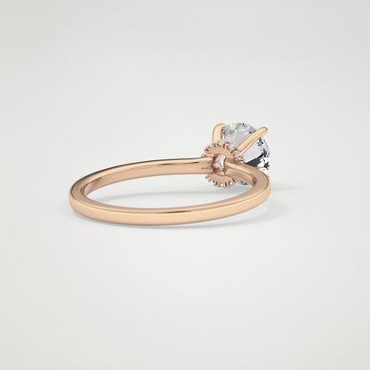 Round Hidden Halo Lab Grown Diamond Engagement Ring